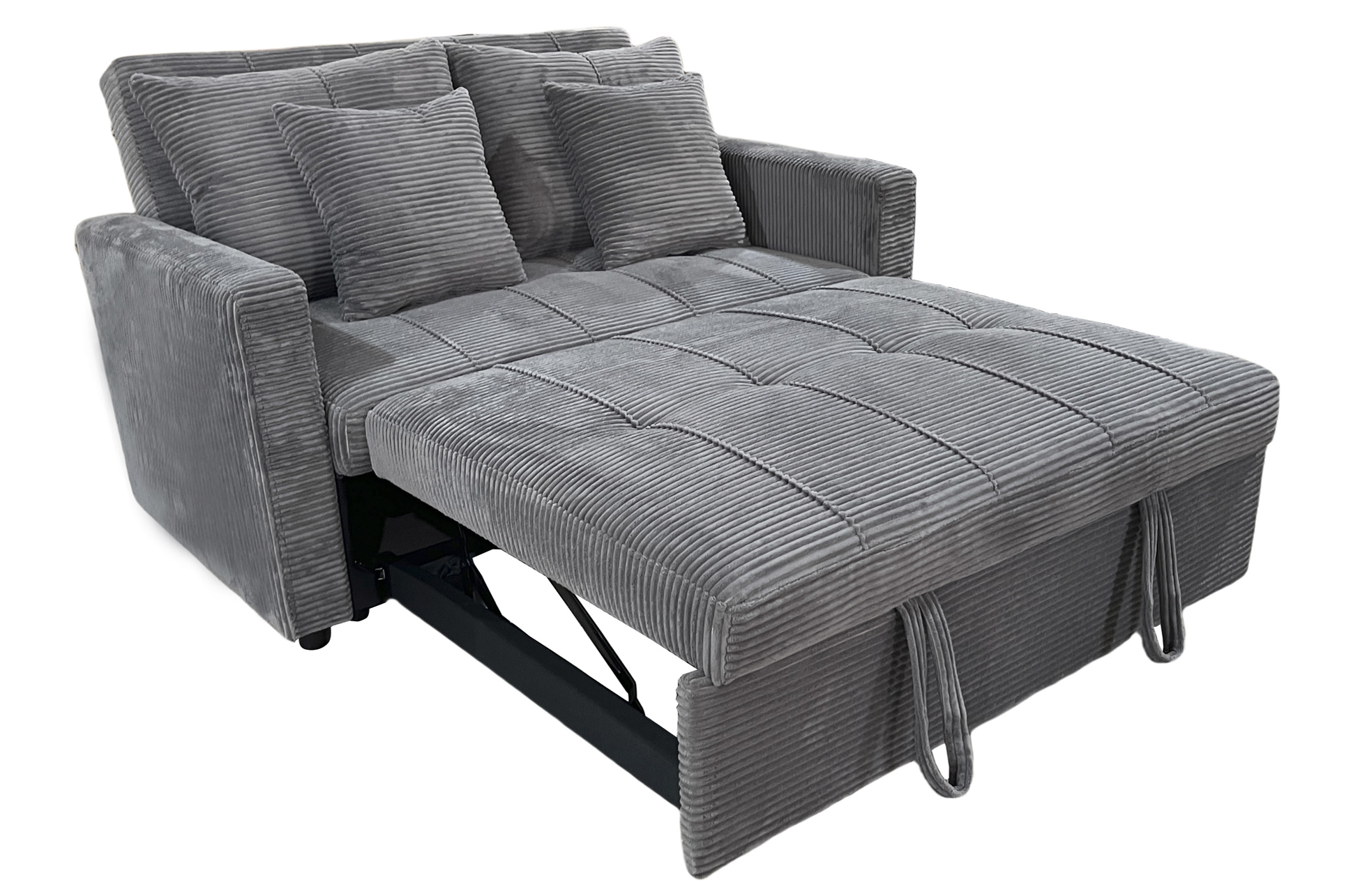 SOFA CAMA DIVAN 140 CM CORDUROY GRIS - Imagen 4
