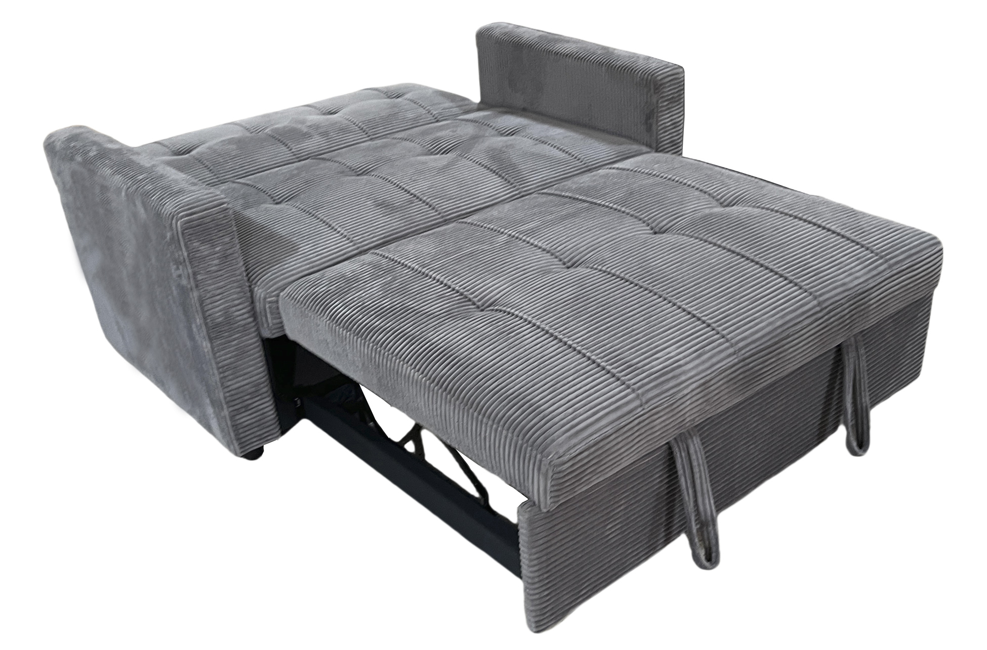 SOFA CAMA DIVAN 140 CM CORDUROY GRIS - Imagen 5