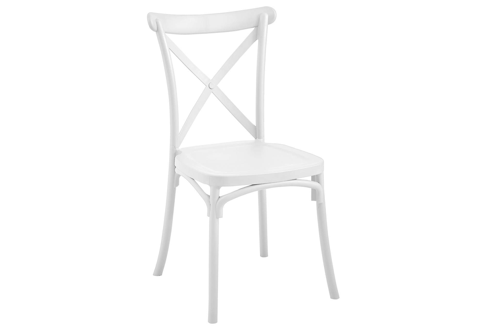SILLA POLIPROPILENO CROSSBACK BLANCO. - Imagen 2