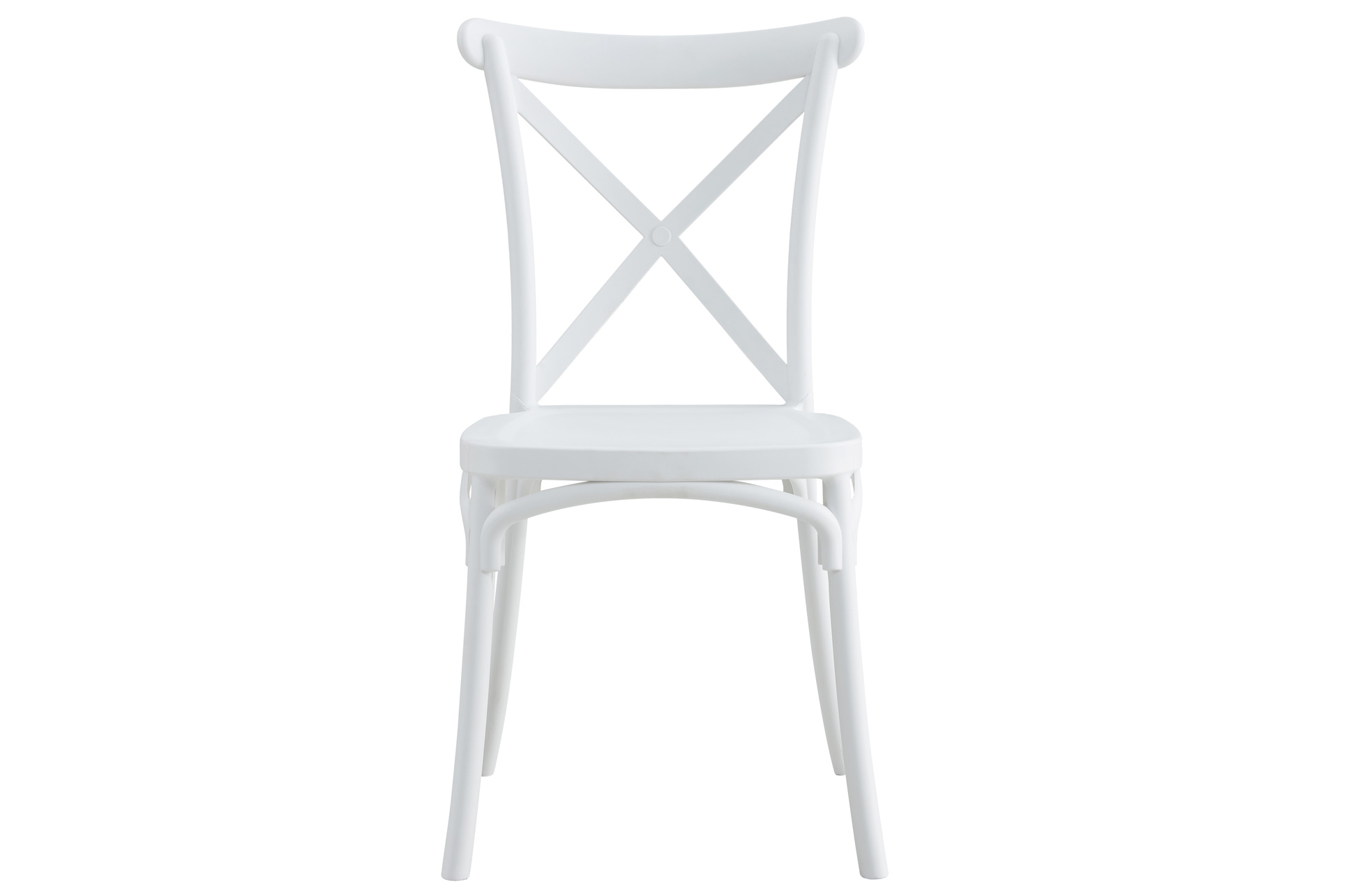 SILLA POLIPROPILENO CROSSBACK BLANCO. - Imagen 3