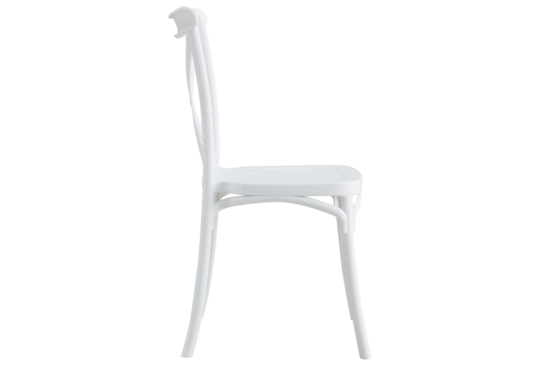 SILLA POLIPROPILENO CROSSBACK BLANCO. - Imagen 4