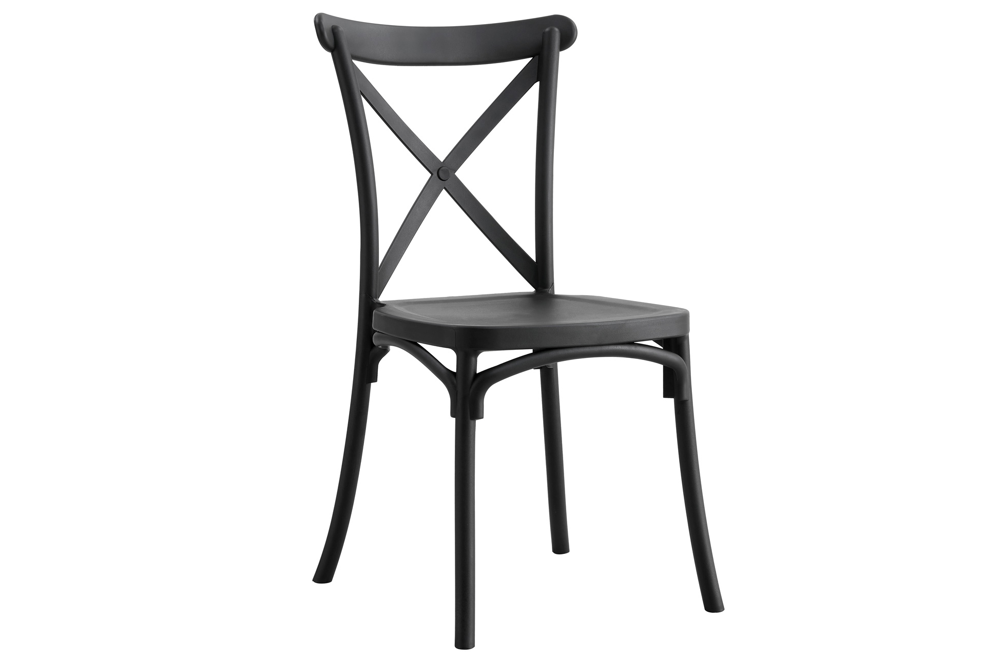 SILLA POLIPROPILENO CROSSBACK NEGRO. - Imagen 2