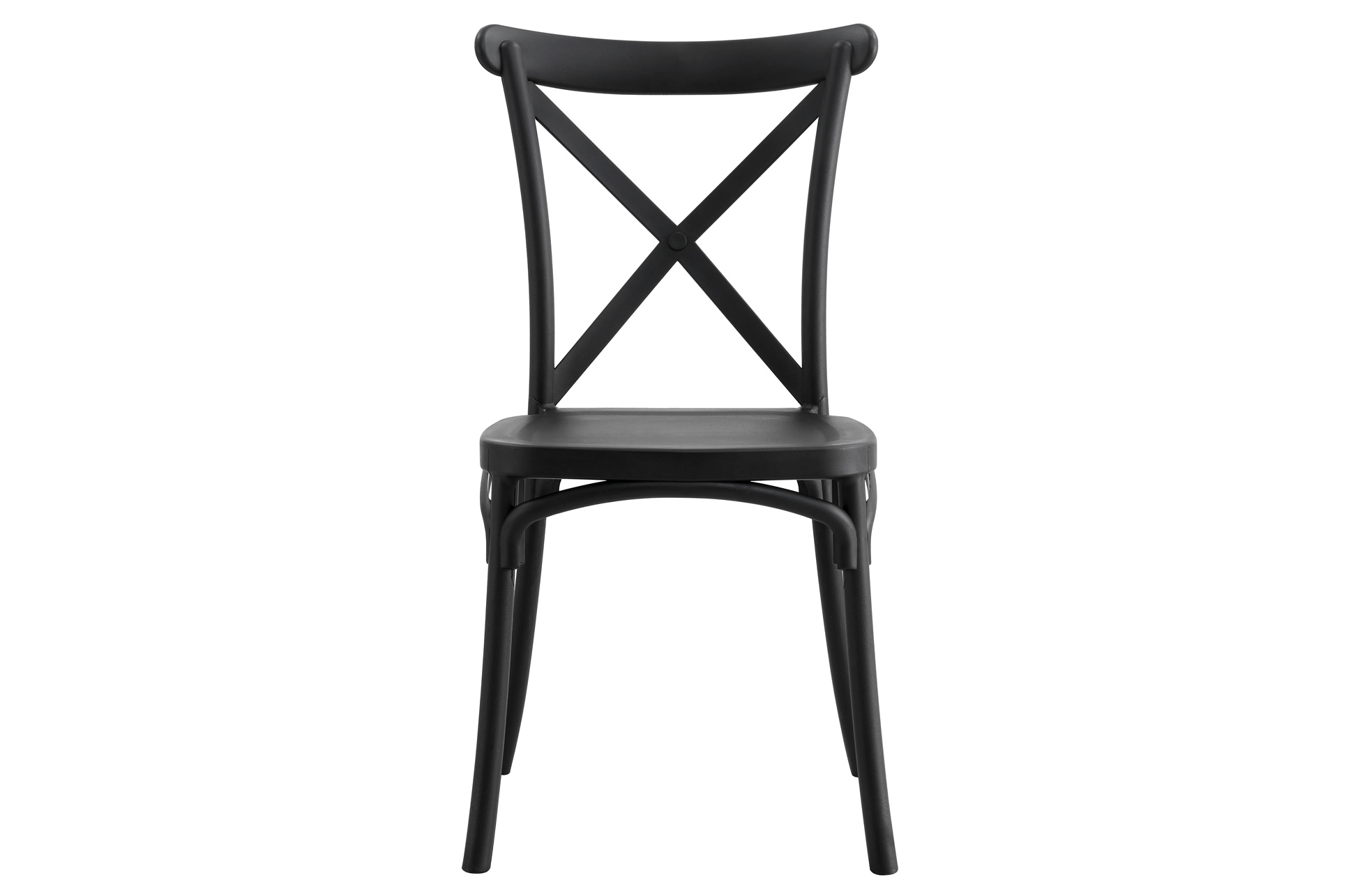SILLA POLIPROPILENO CROSSBACK NEGRO. - Imagen 3