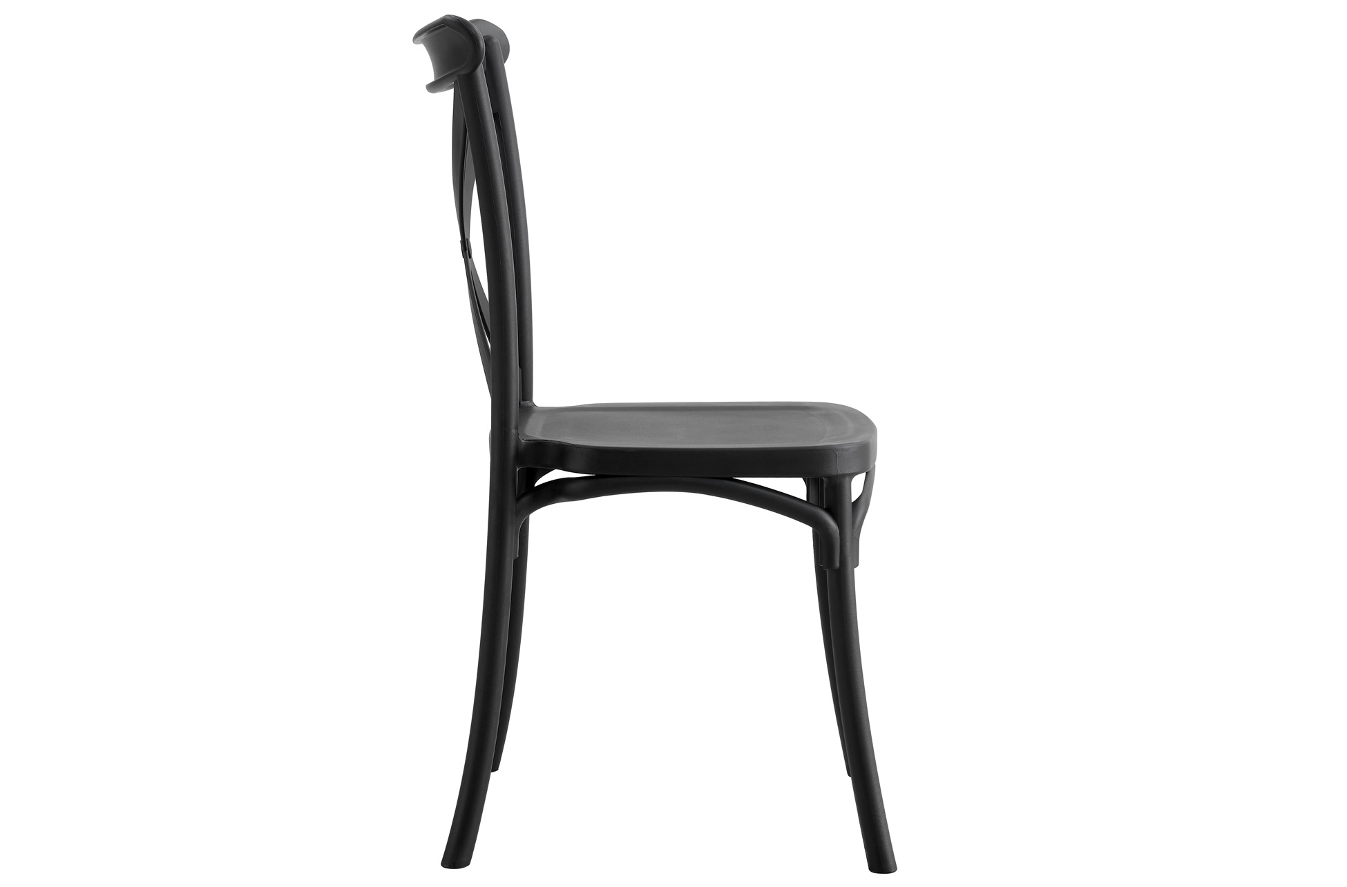 SILLA POLIPROPILENO CROSSBACK NEGRO. - Imagen 4