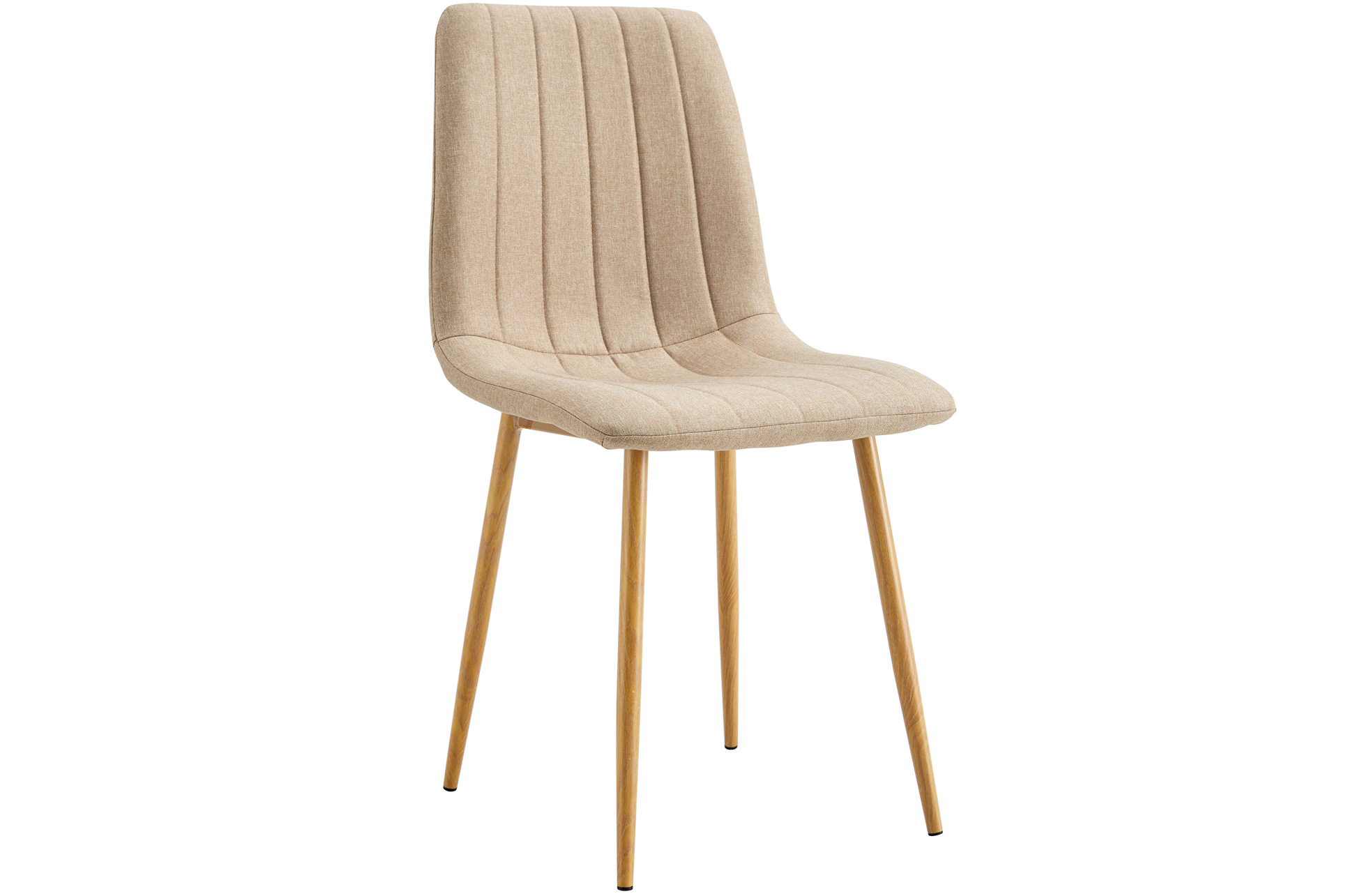SILLA COMEDOR NAILS TEJIDO BEIGE / OAK. - Imagen 2