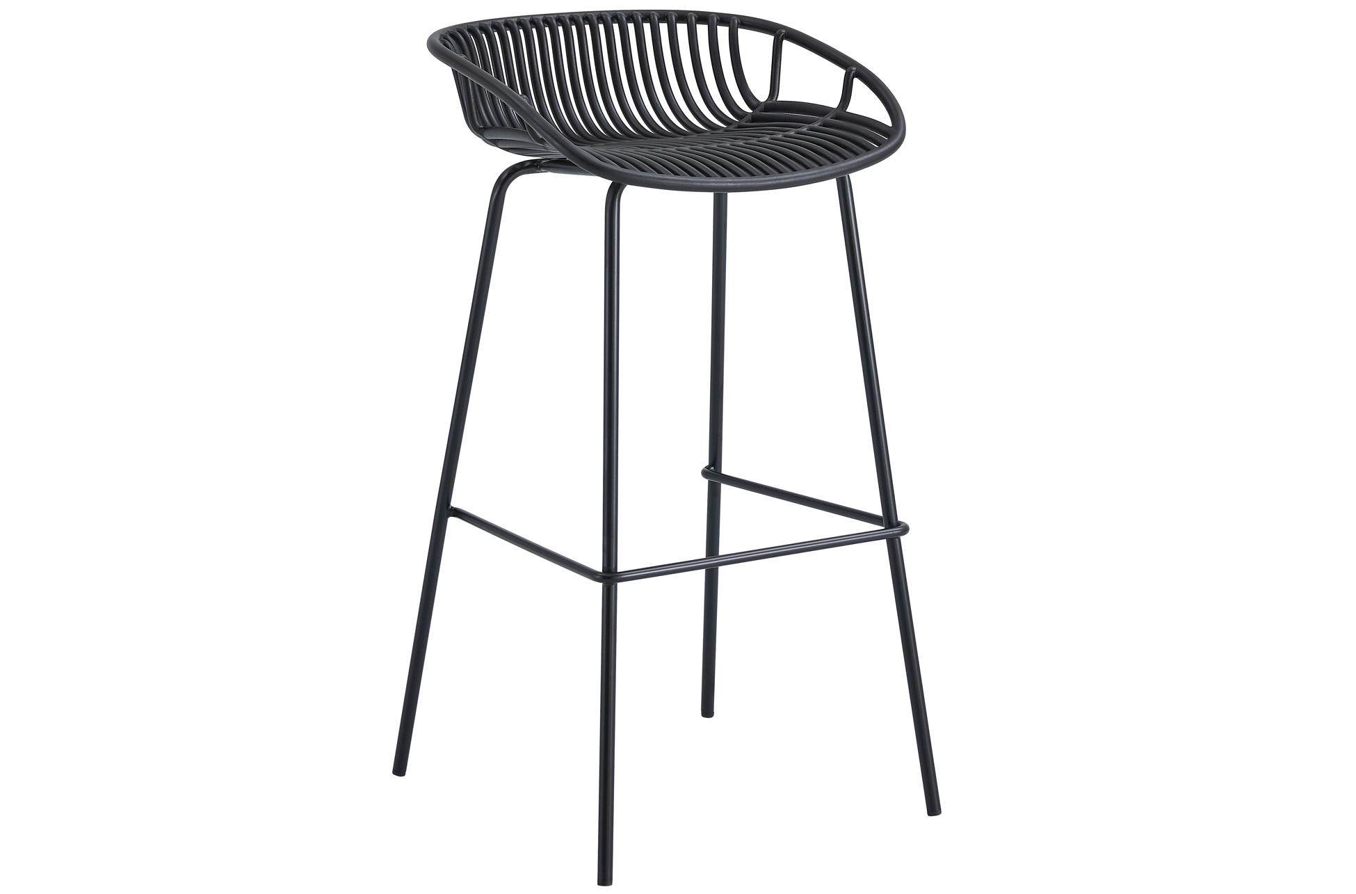 TABURETE ALTO SHELL NEGRO. - Imagen 2