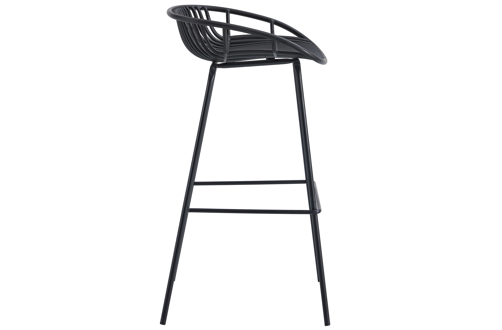 TABURETE ALTO SHELL NEGRO. - Imagen 4