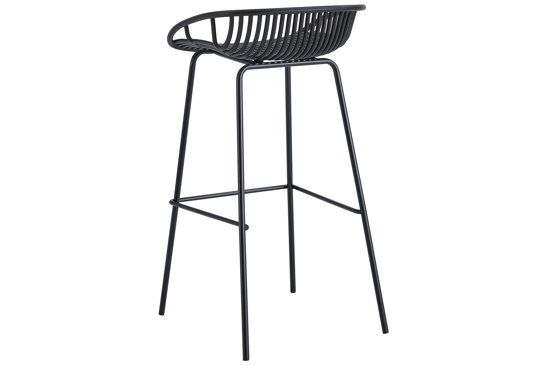 TABURETE ALTO SHELL NEGRO. - Imagen 5