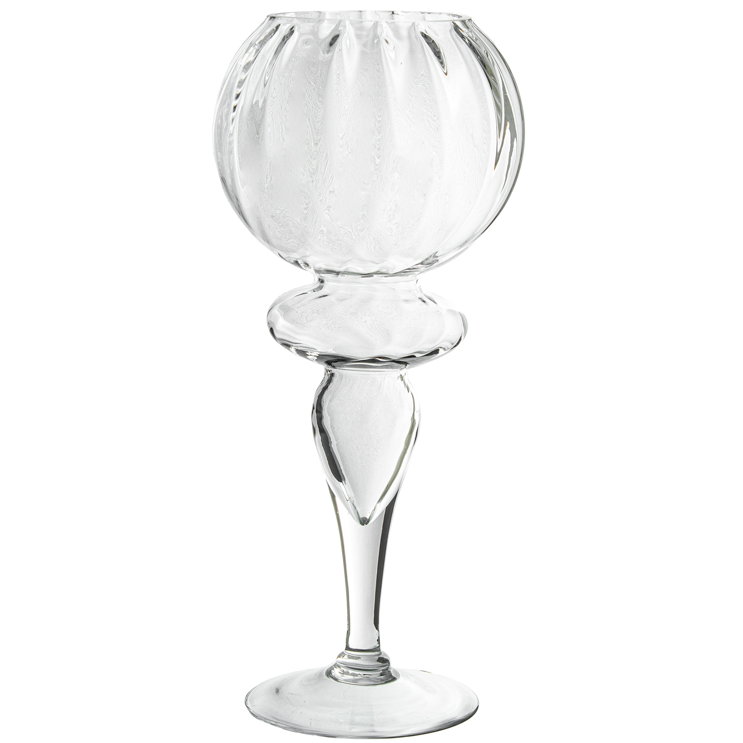 PORTAVELAS CRISTAL TRANSPARENTE