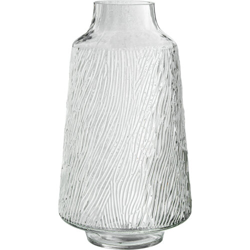 JARRÓN CRISTAL TRANSPARENTE ESTRIADO