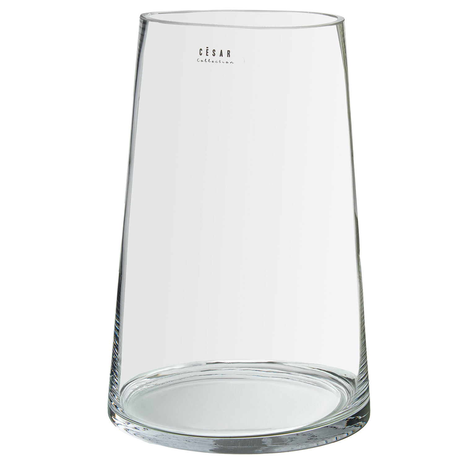 JARRÓN CRISTAL TRANSPARENTEDULADO