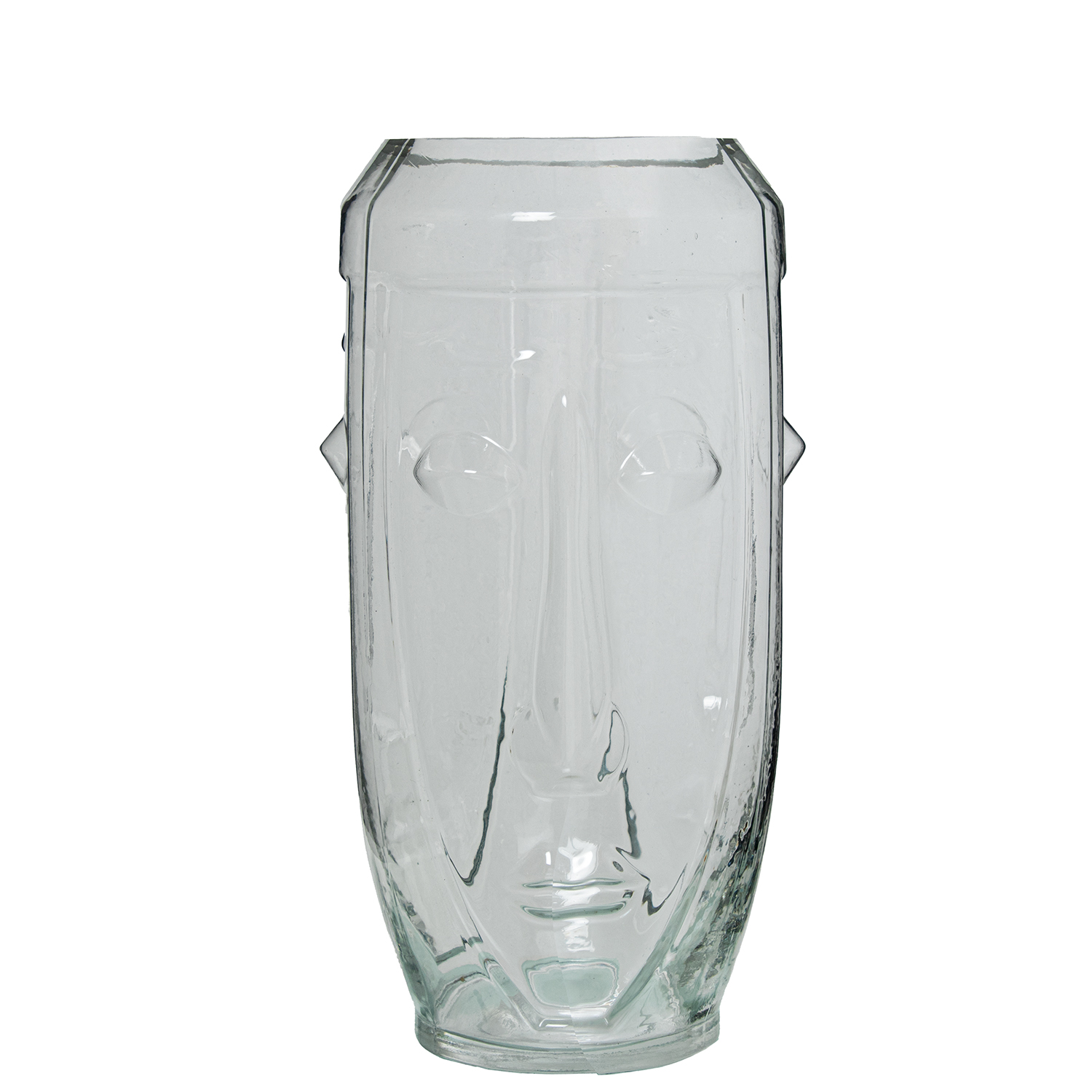 JARRÓN CRISTAL ROSTRO TRANSPARENTE