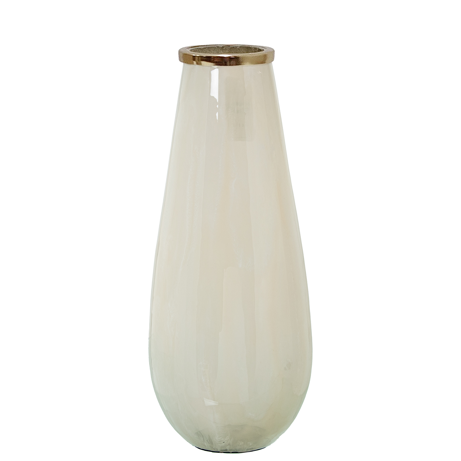 JARRÓN CRISTAL 38CM C/FILO ALU
