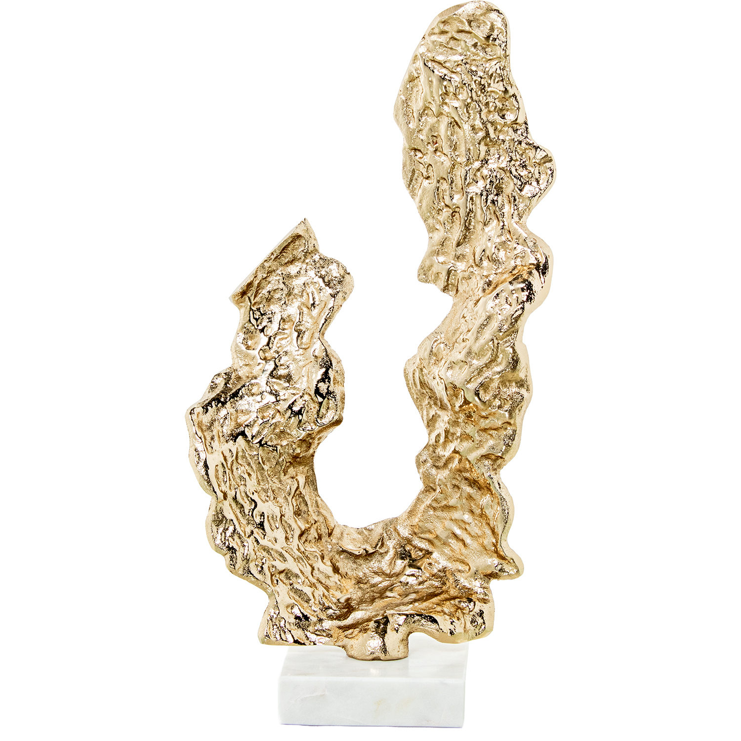 ESCULTURA DECORATIVA ALUMINIOBASE MÁRMOL