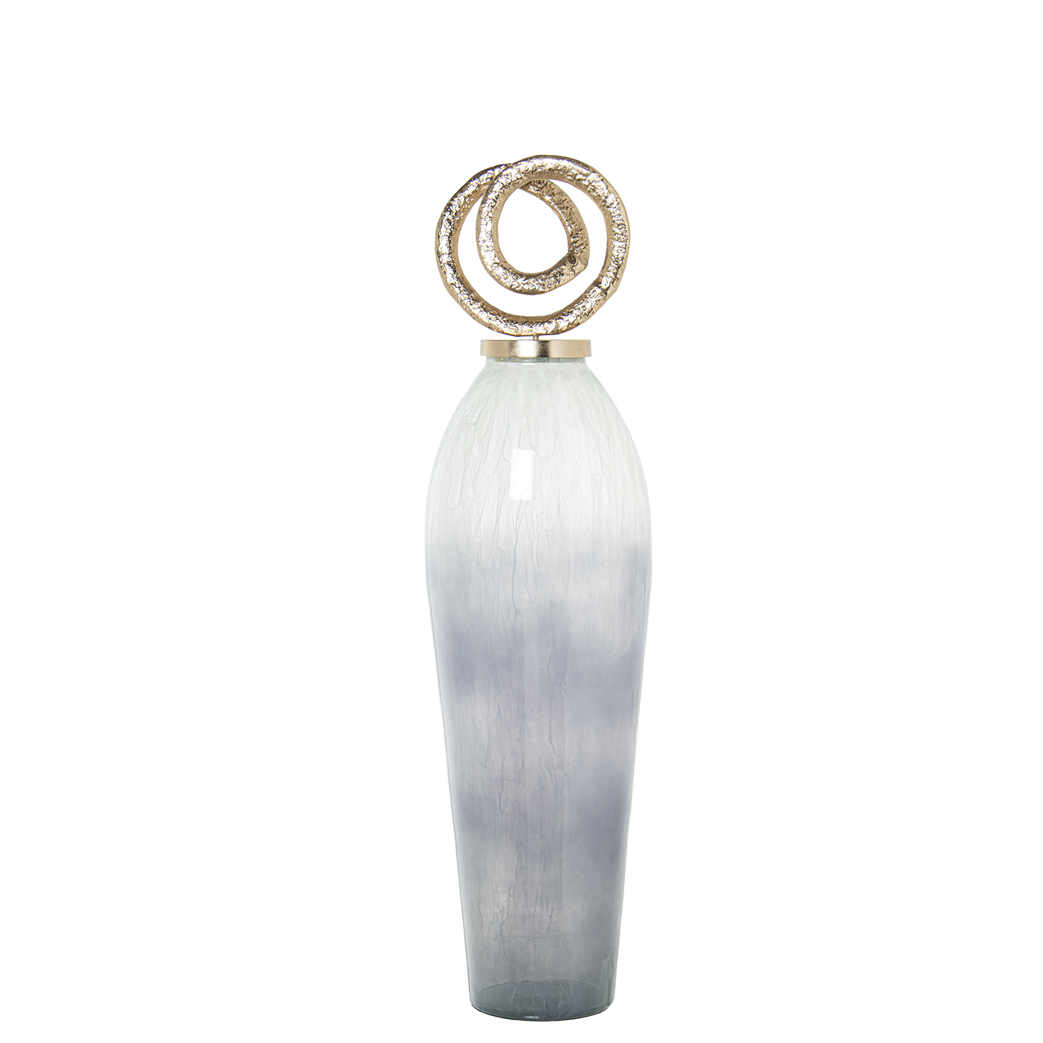 JARRÓN DECORATIVO CRISTAL C/ TC/BASE MÁRMOL