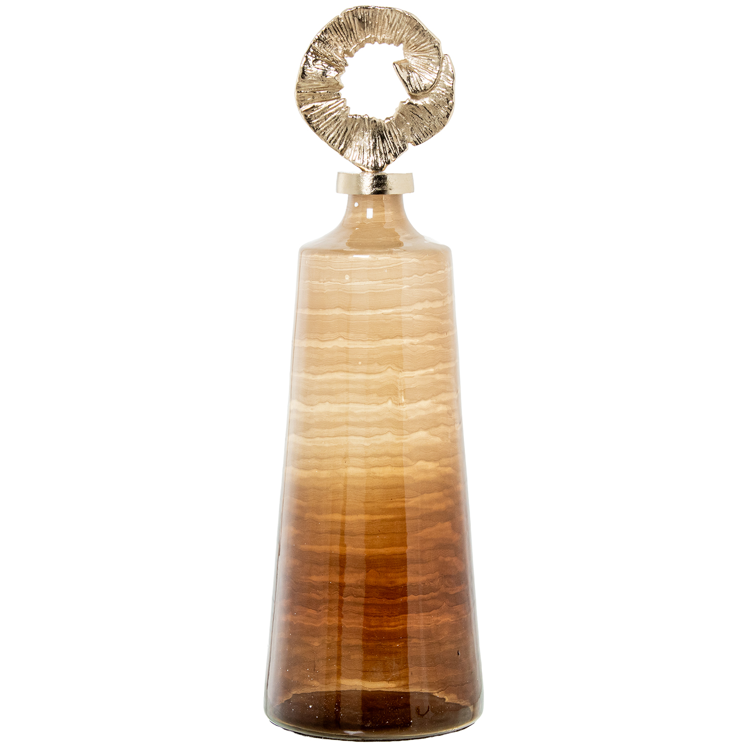 JARRÓN DECORATIVO CRISTAL C/ TAPA ALUMINIO