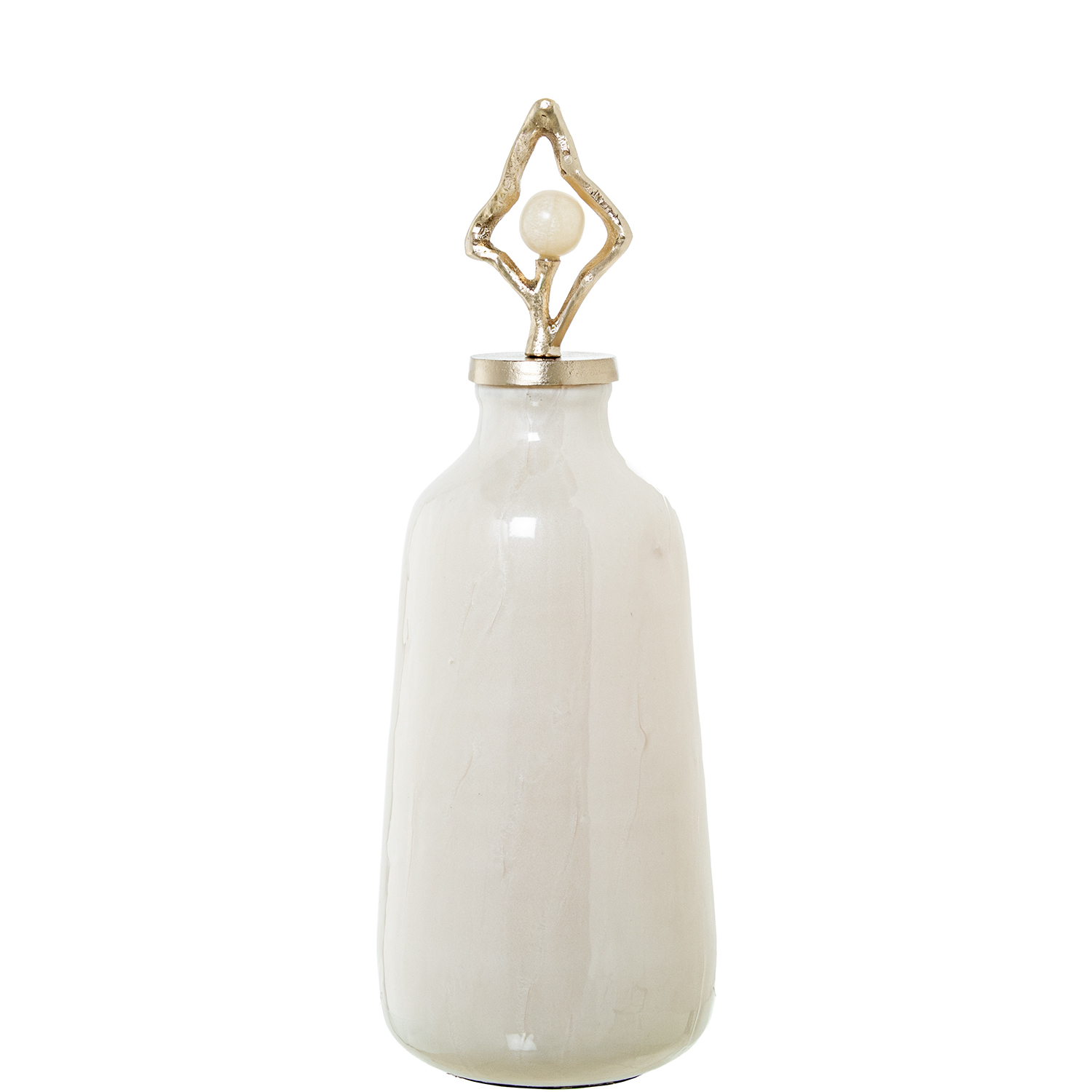 JARRÓN DECORATIVO CRISTAL C/ TAPA ALUMINIO