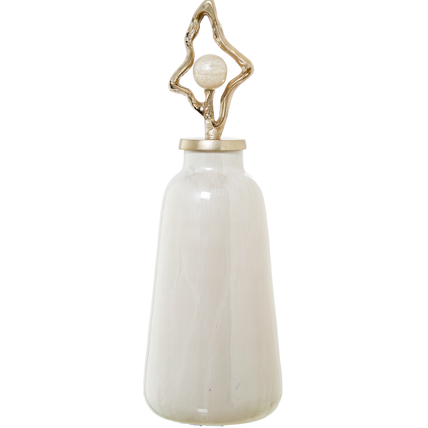 JARRÓN DECORATIVO CRISTAL C/ TAPA ALUMINIO