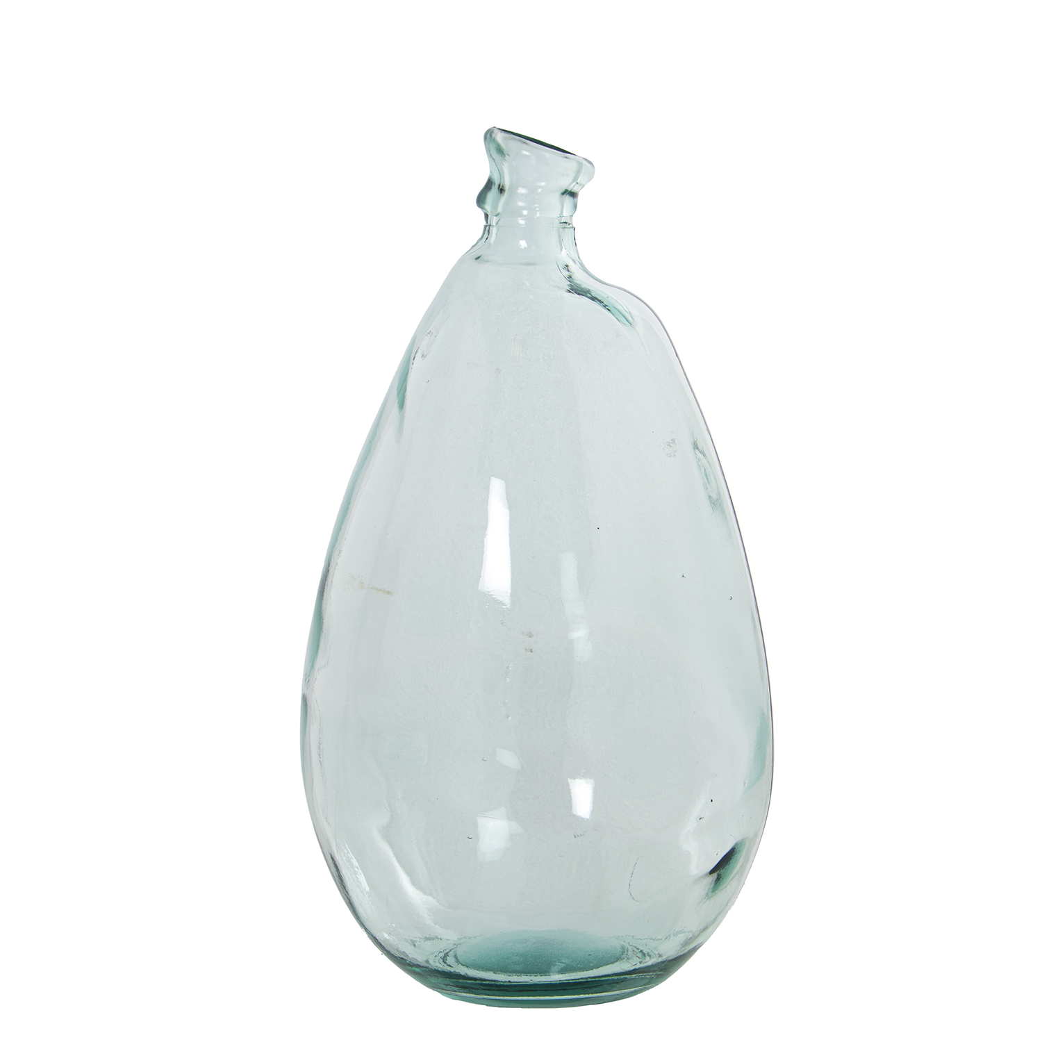 JARRÓN VIDRIO RECICLADO 47CM TRANSPARENTE IRREGULAR