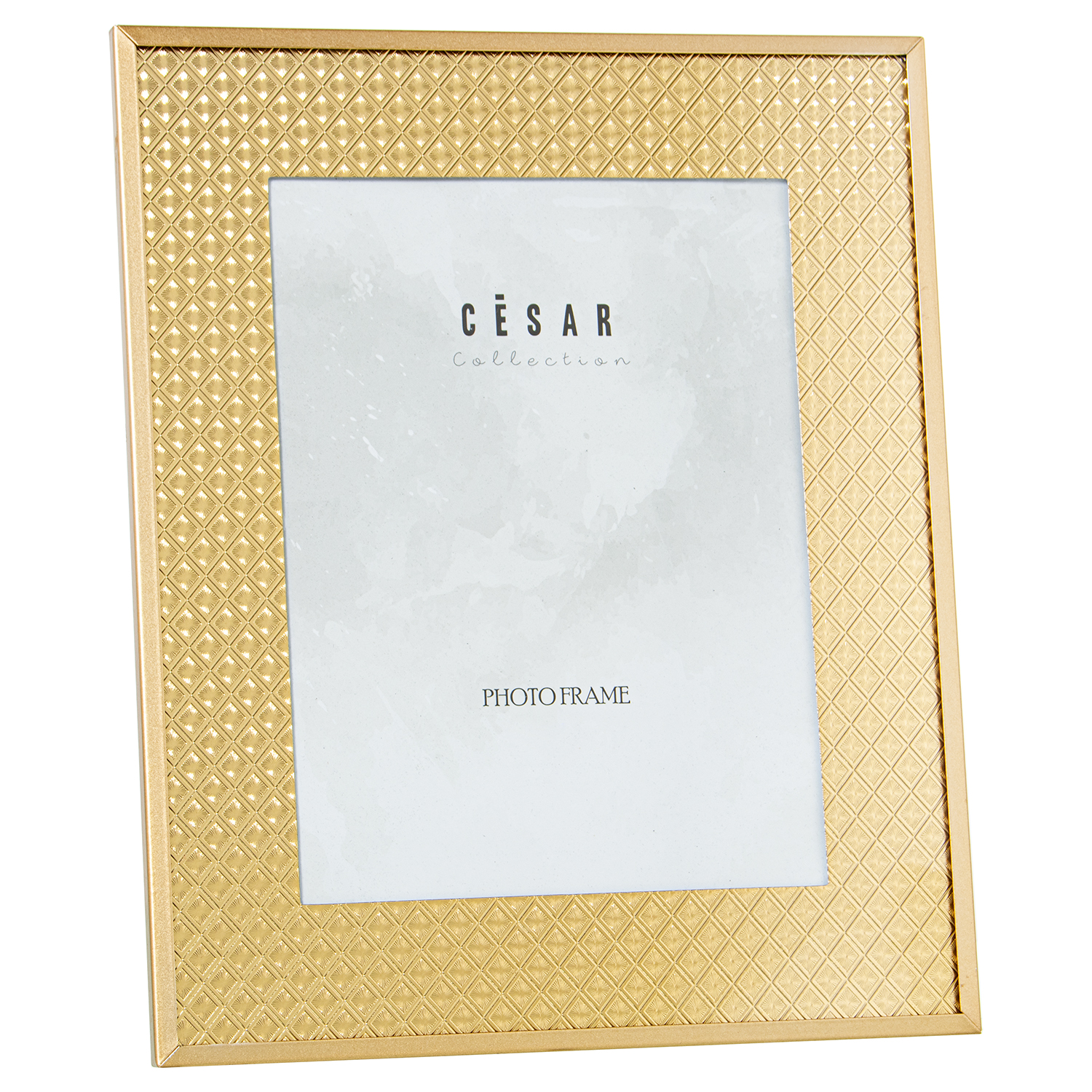PORTAFOTOS 20X25CM CRISTAL C/BORDE METAL DORADO