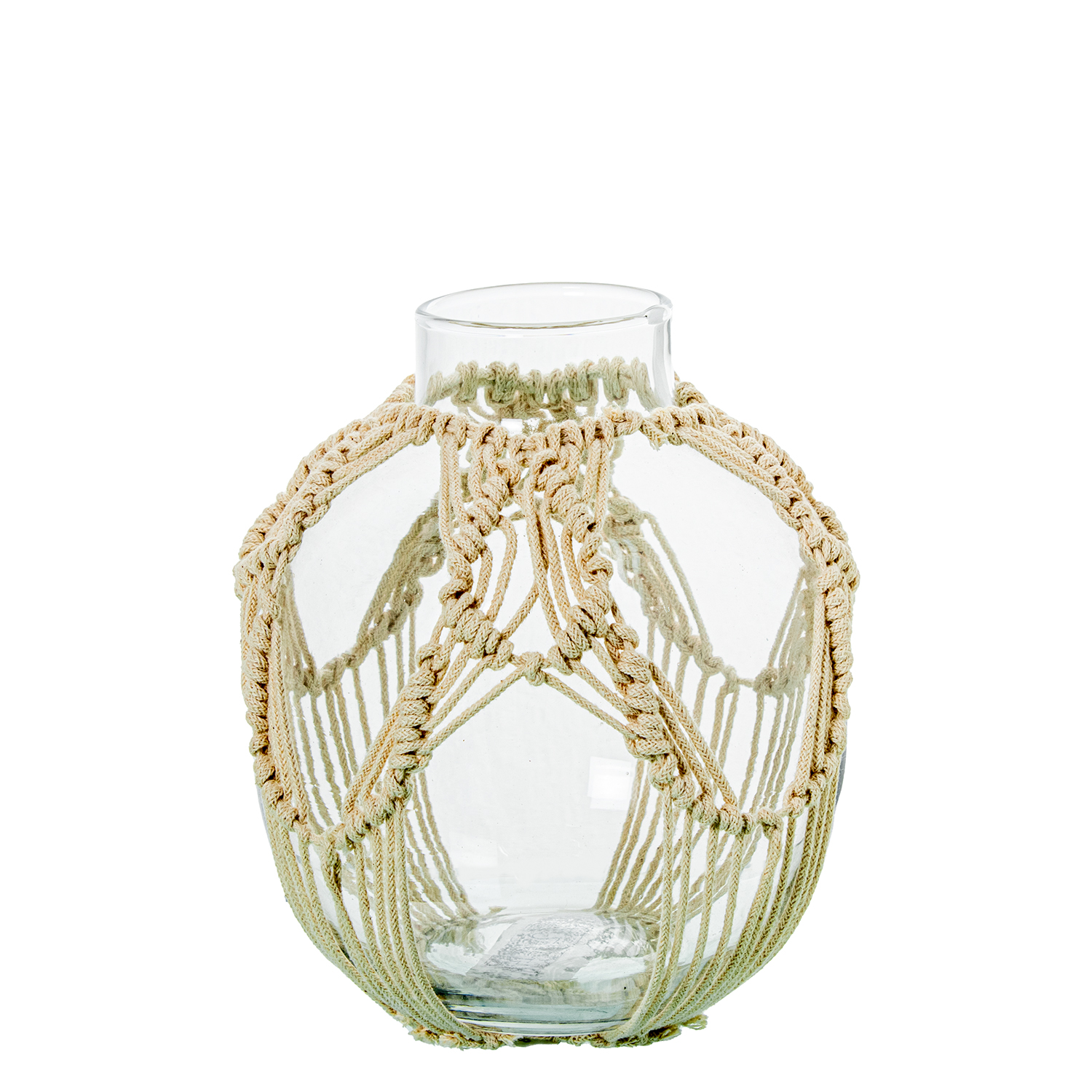 JARRÓN CRISTAL 17CM C/CUERDA