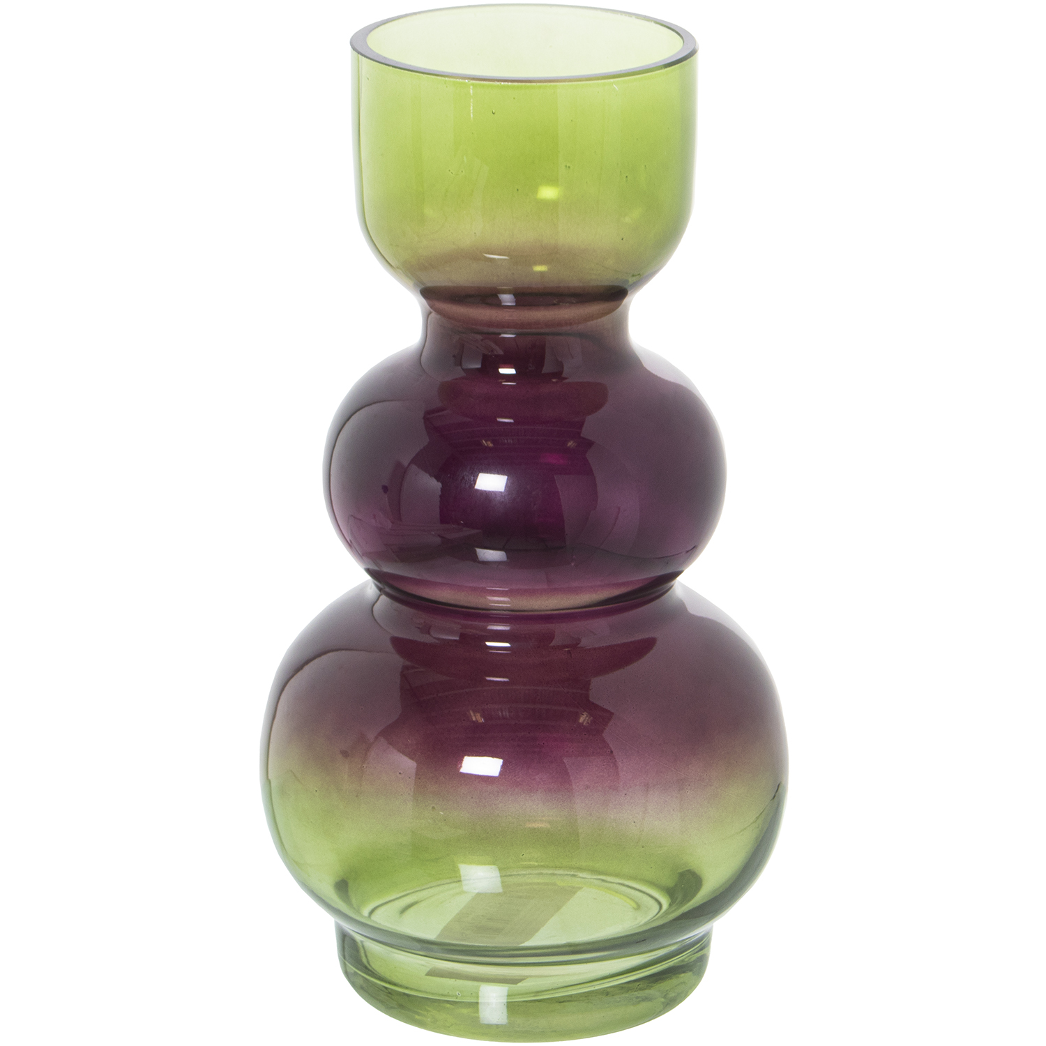 JARRÓN CRISTAL VERDE/VIOLETA