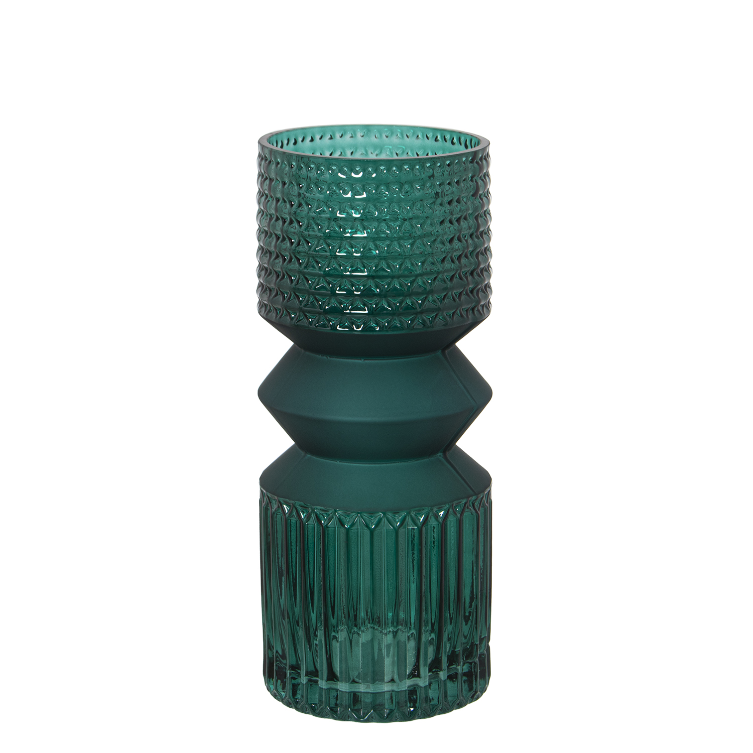 JARRÓN CRISTAL VERDE