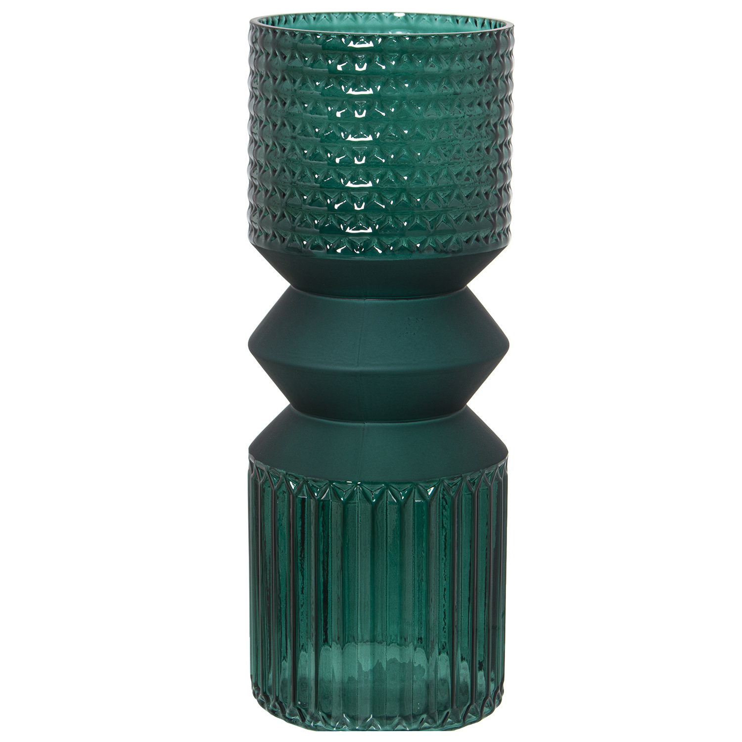 JARRÓN CRISTAL VERDE