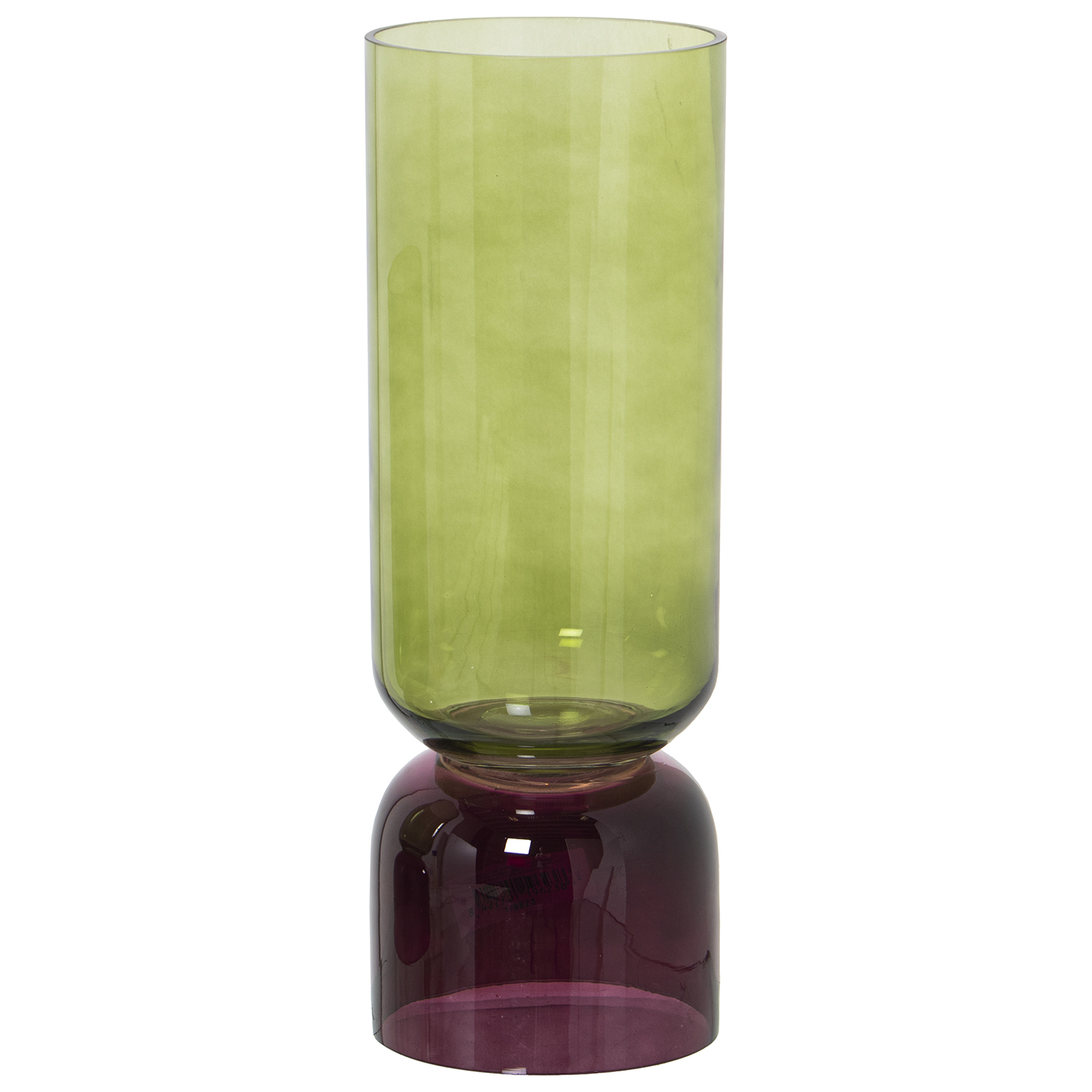JARRÓN CRISTAL VERDE/VIOLETA