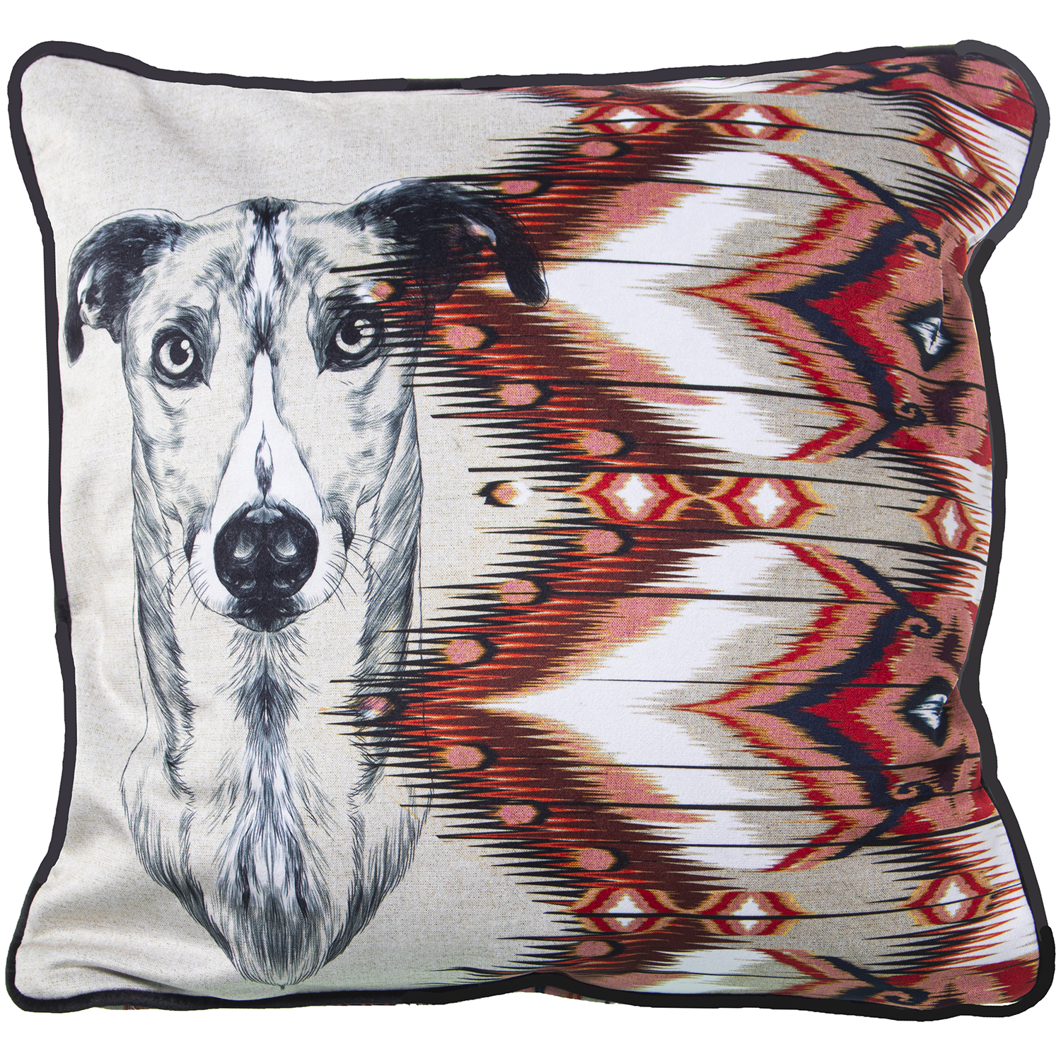 COJÍN TERCIOPELO 45X45CM IKATCEBRA VENECIA C/CREMALLERA