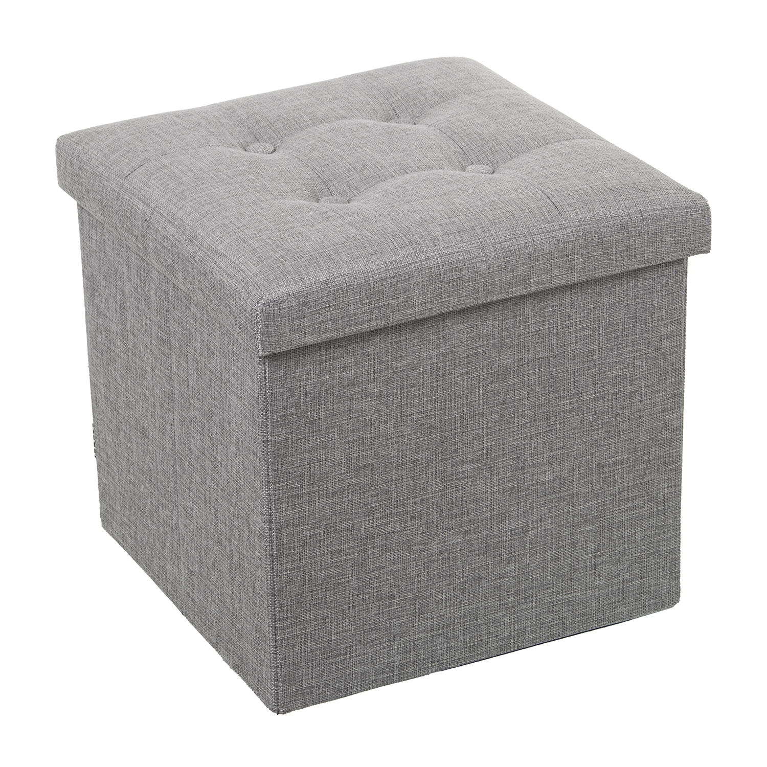 PUF PLEGABLE POLIESTER GRIS CL ALMACENAJE