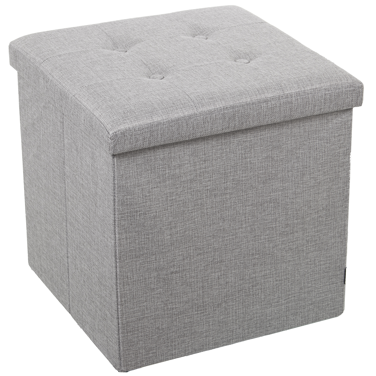 PUF PLEGABLE POLIESTER GRIS CL ALMACENAJE