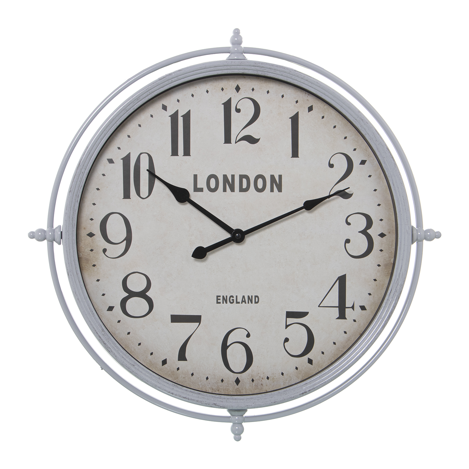 RELOJ PARED MELAMINA PLATEADO,
