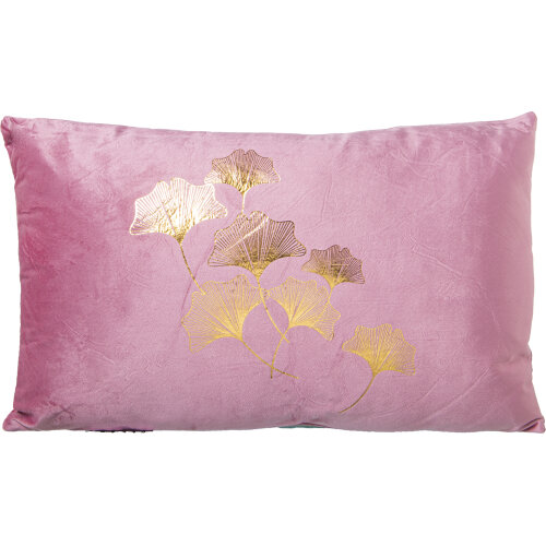 COJÍN TERCIOPELO ROSA/DORADO50X45CM C/CREMALLERA