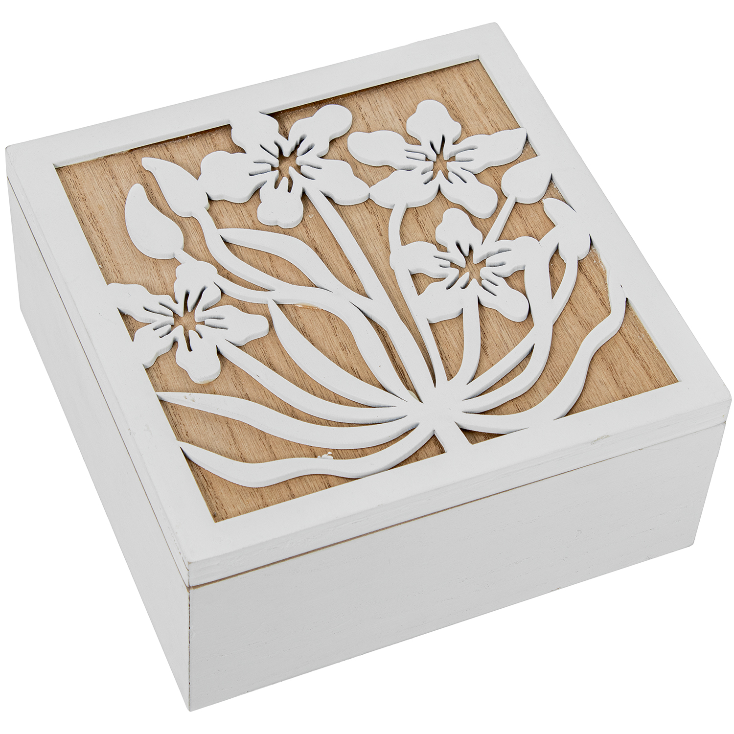CAJA JOYERO MADERA BLANCO/NATU
