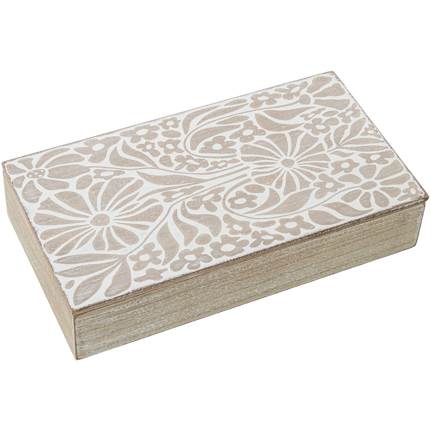 CAJA MADERA NATURAL/BLANCO