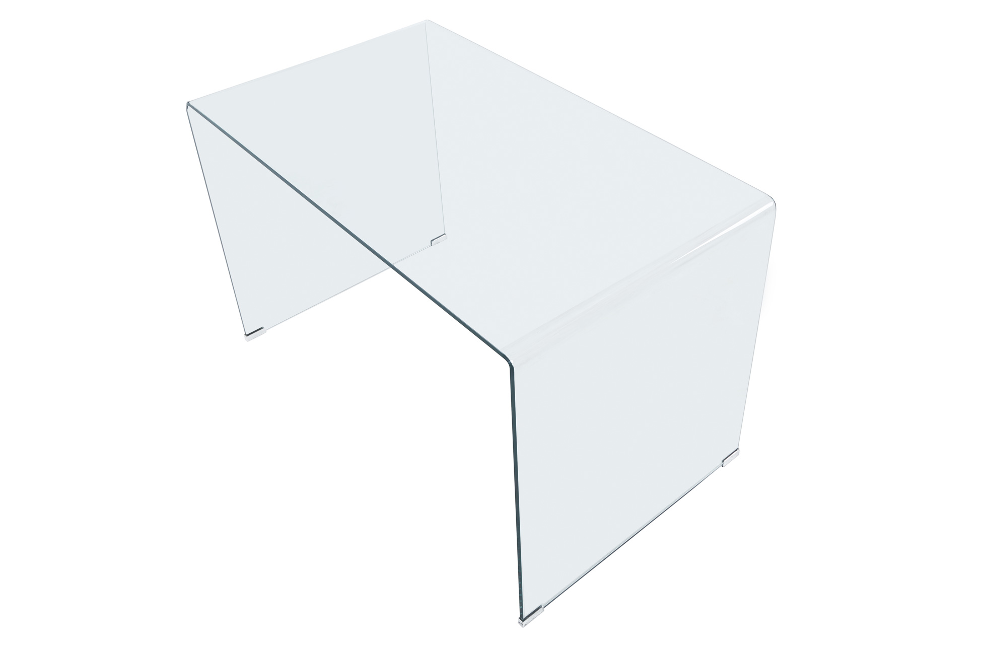 MESA DE ESTUDIO NOTE 120 X 70 CM CRISTAL TRANSPARENTE. - Imagen 4