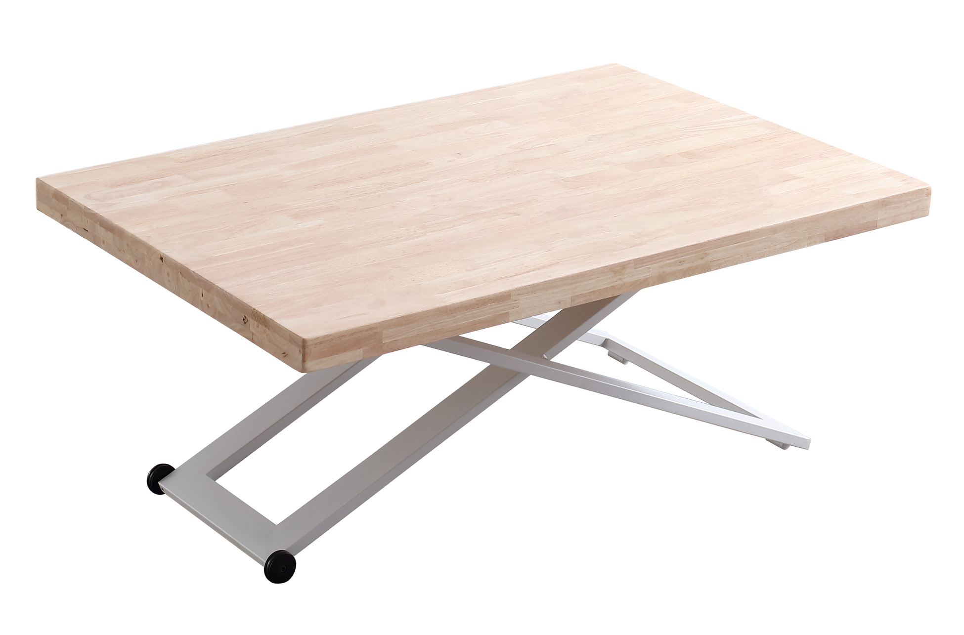 MESA CENTRO ELEVABLE ZOE 120 x 80 CM ROBLE NORDISH / BLANCO - Imagen 2
