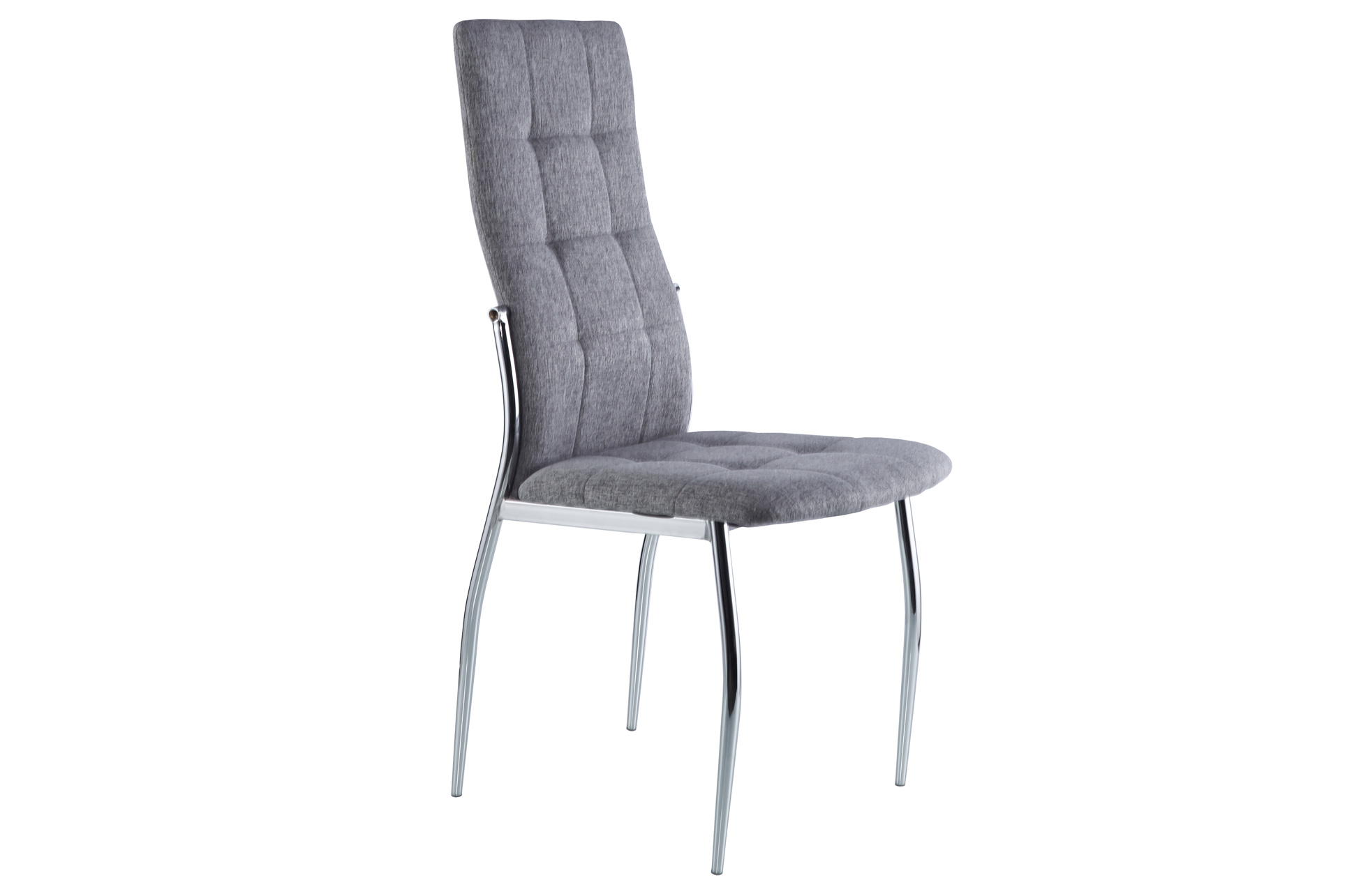 SILLA COMEDOR DIANA TEJIDO GRIS / CROMO - Imagen 2