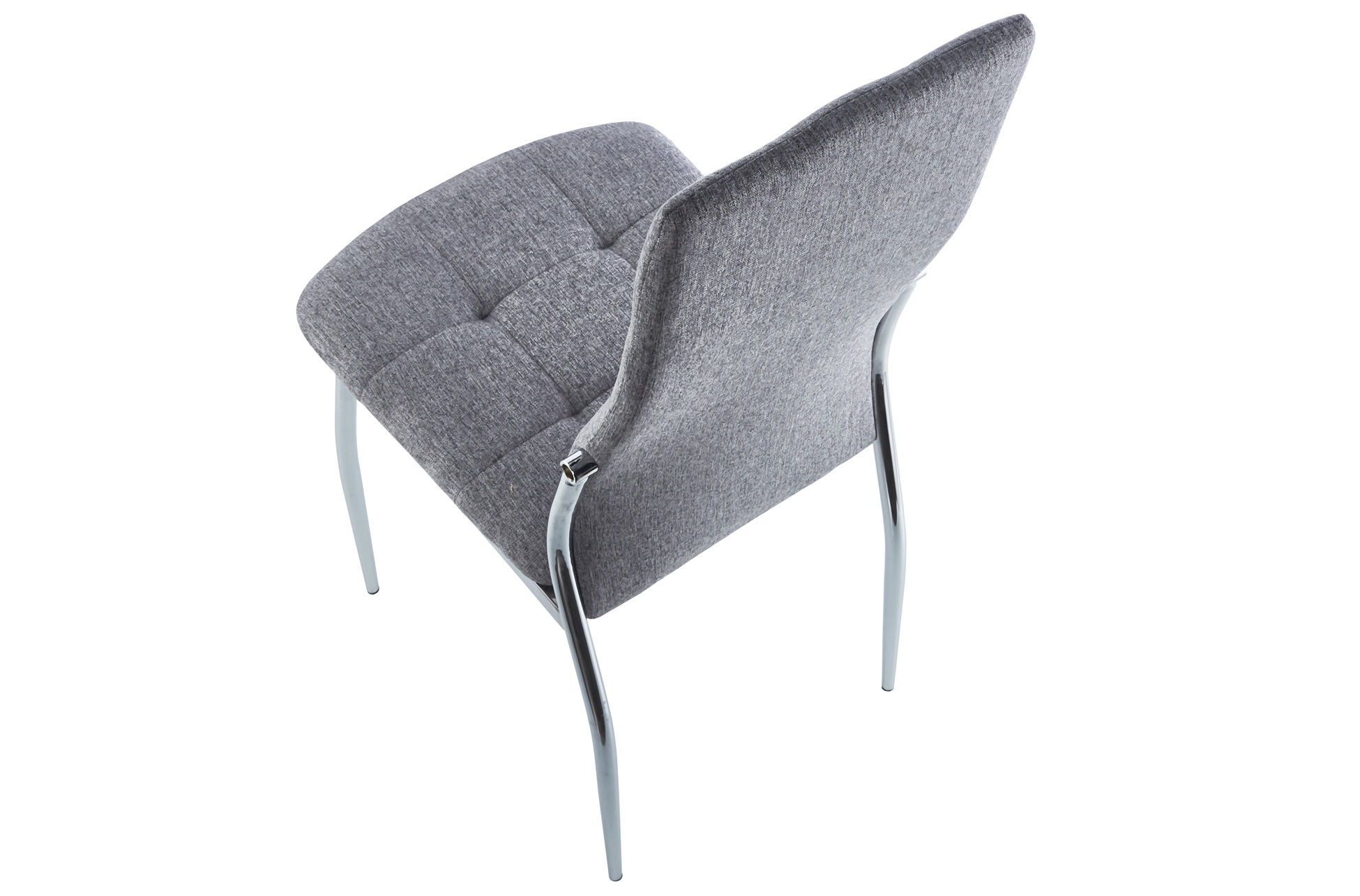 SILLA COMEDOR DIANA TEJIDO GRIS / CROMO - Imagen 3