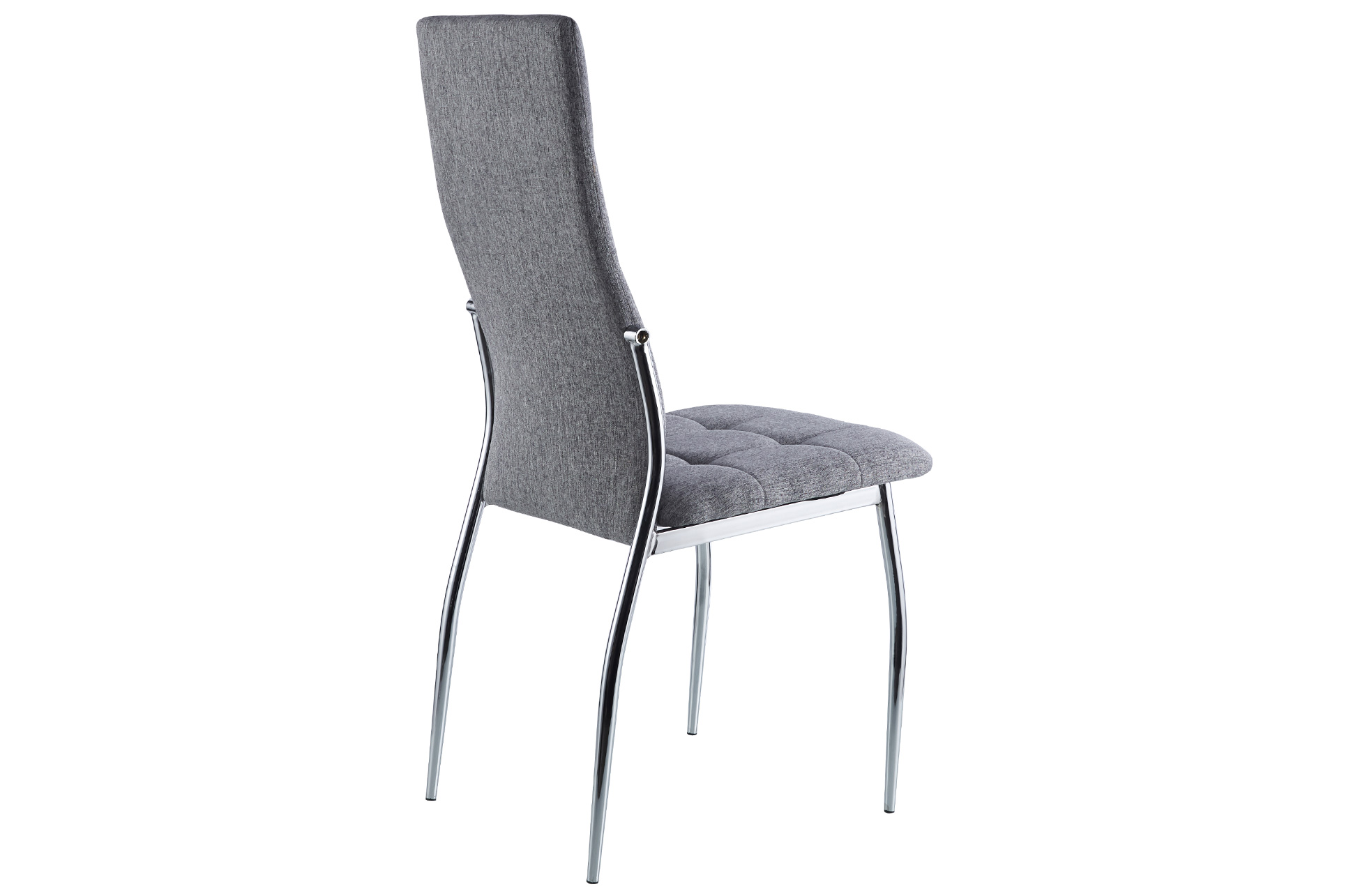 SILLA COMEDOR DIANA TEJIDO GRIS / CROMO - Imagen 4