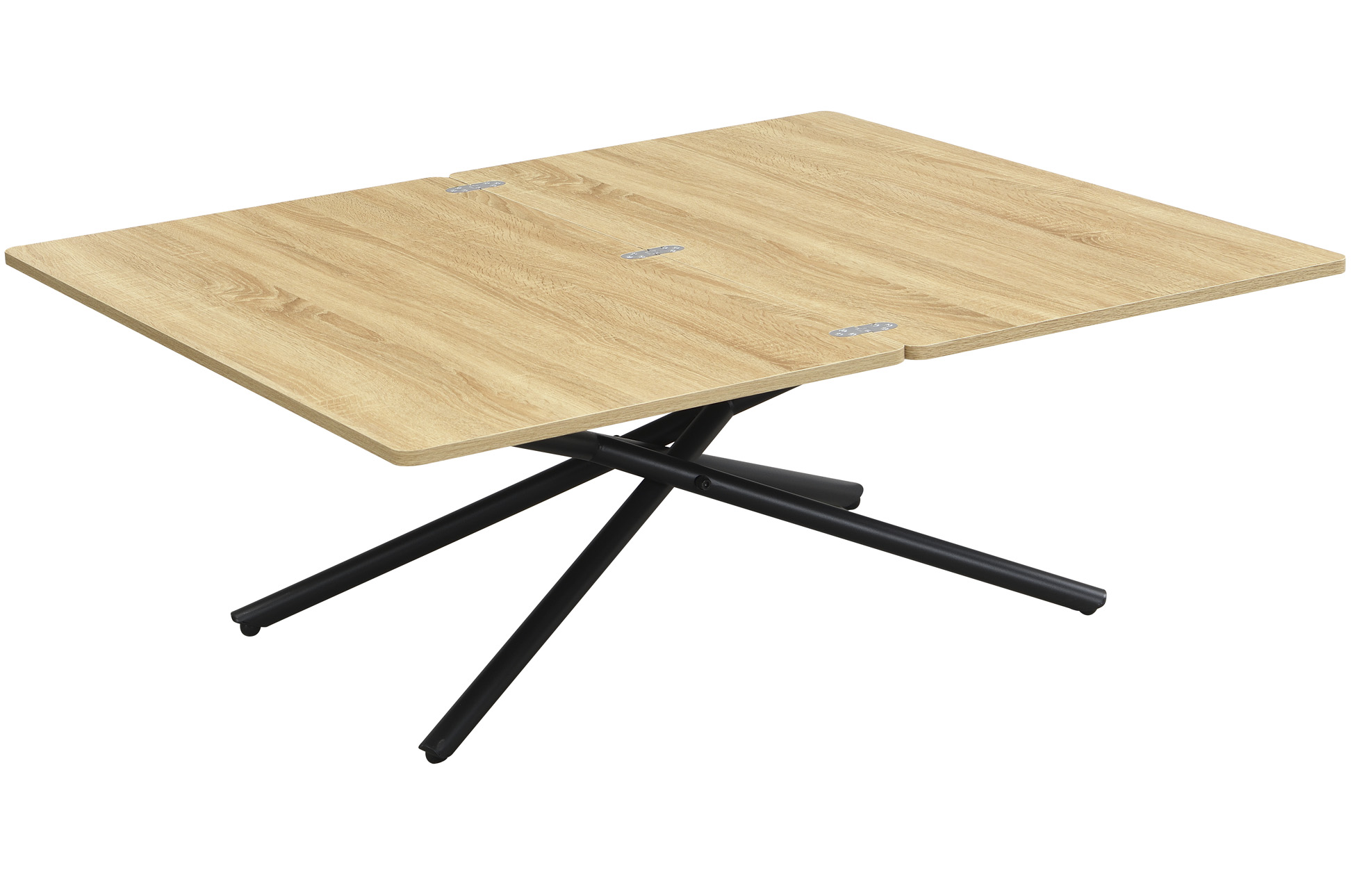 MESA CENTRO ELEVABLE Y EXTENSIBLE KATY 100 x 57 - 114 CM OAK / NEGRO - Imagen 3