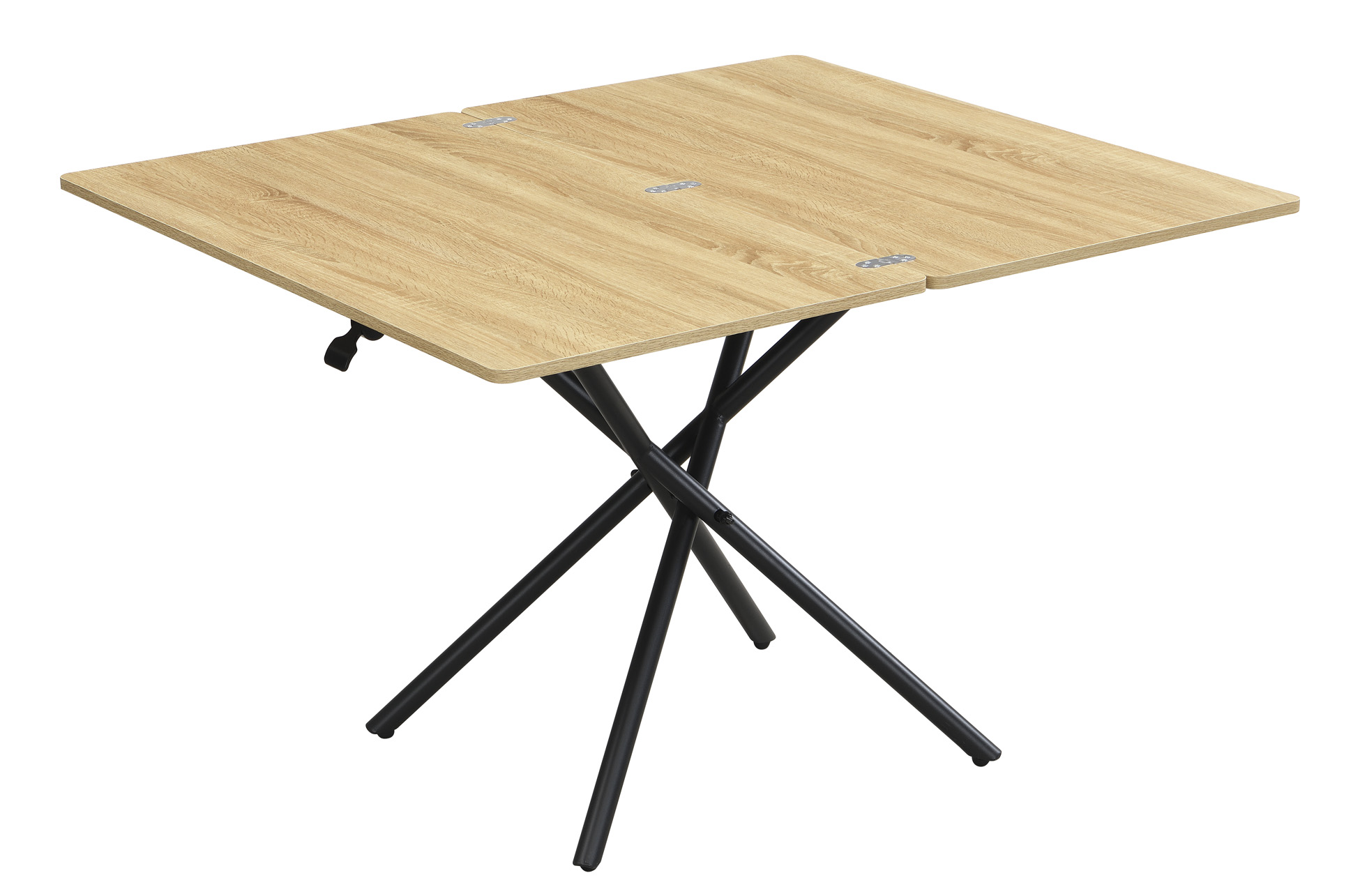 MESA CENTRO ELEVABLE Y EXTENSIBLE KATY 100 x 57 - 114 CM OAK / NEGRO - Imagen 6