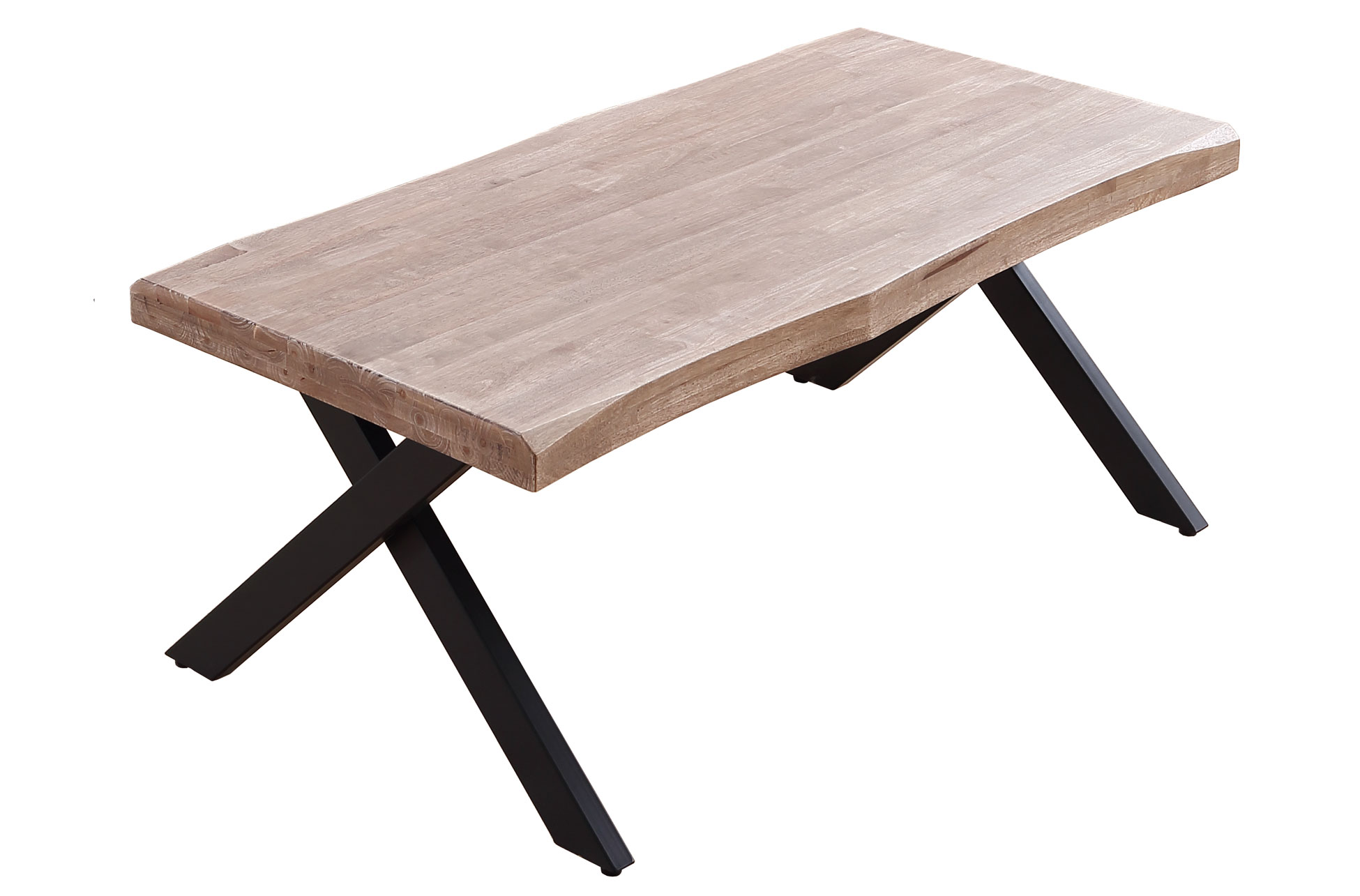 MESA CENTRO ELEVABLE XENA 120 X 66 CM TAPA CON FORMA ROBLE HONEY / NEGRO. - Imagen 2