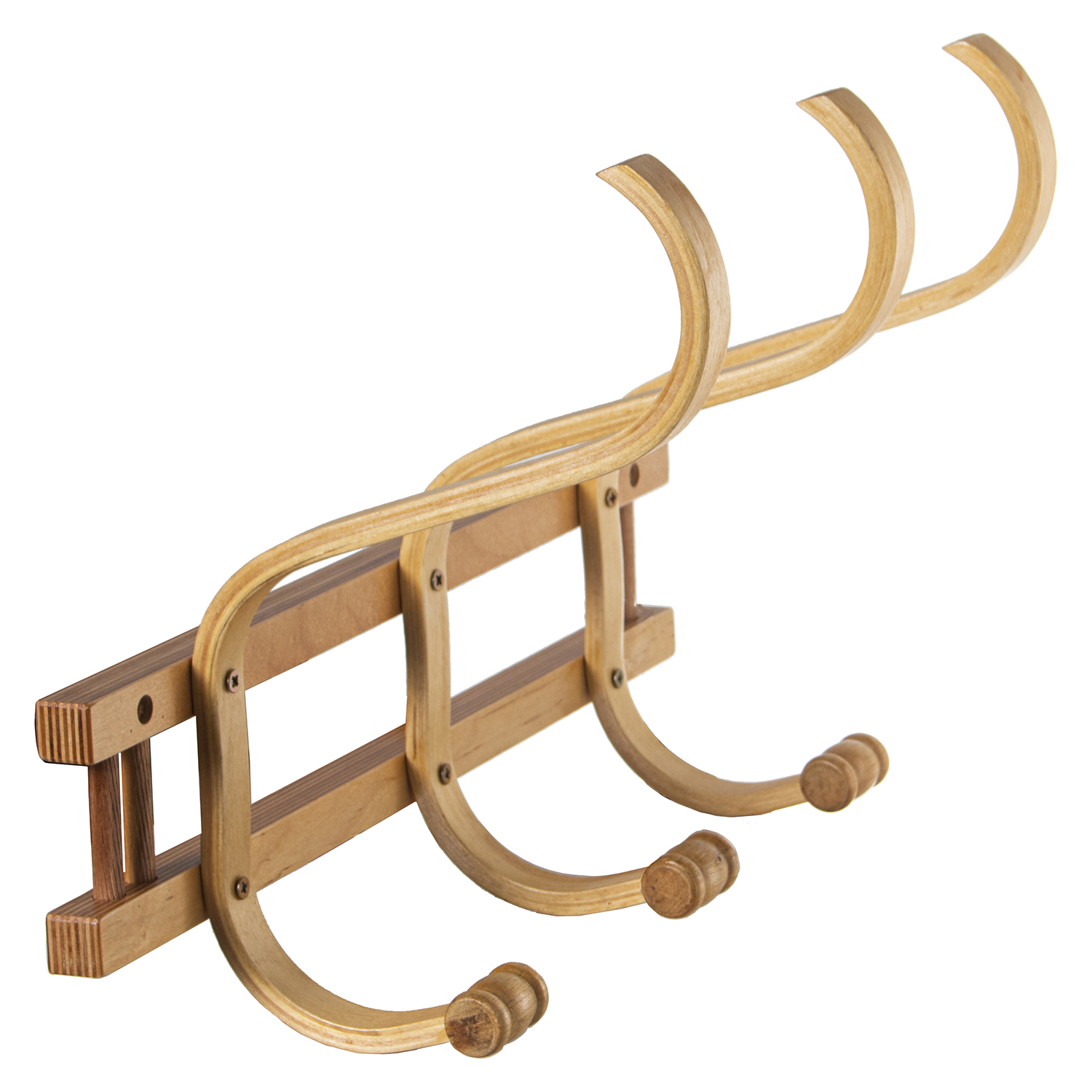 PERCHERO PARED MADERA 3 GANCHO