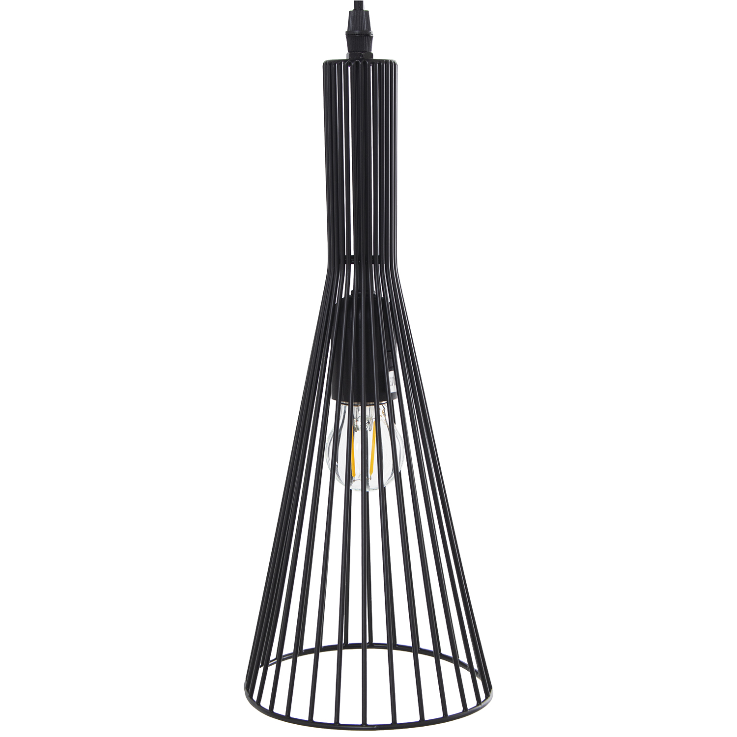 LÁMPARA TECHO METAL NEGRA 1XE2+92295 1XE14 MAX 40W NO INCLUI