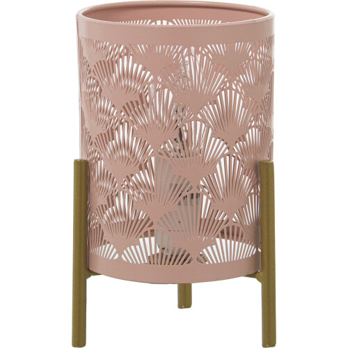 LÁMPARA SOBREMESA METAL ROSA C C/PIE DORADO 1XE14 MAX40W NO