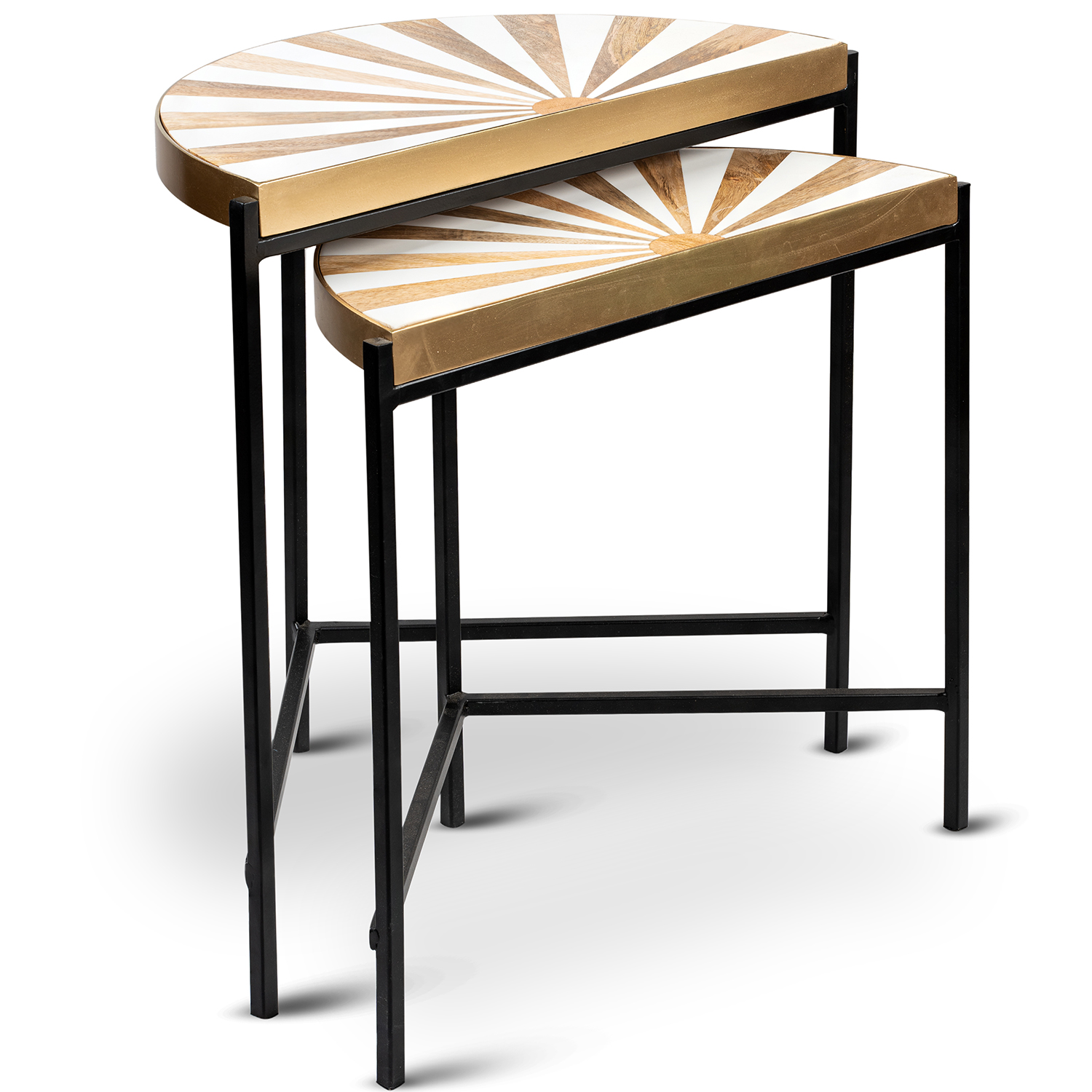 SET 2 MESAS AUXILIARES MADERA/