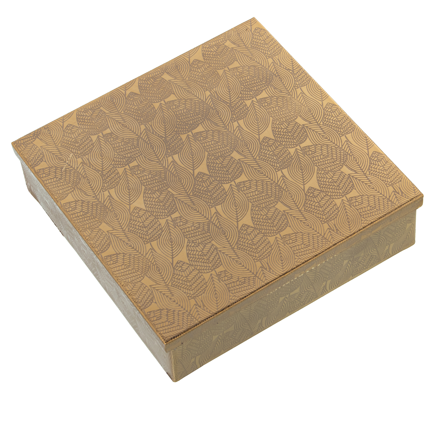 CAJA MADERA/METAL DORADO