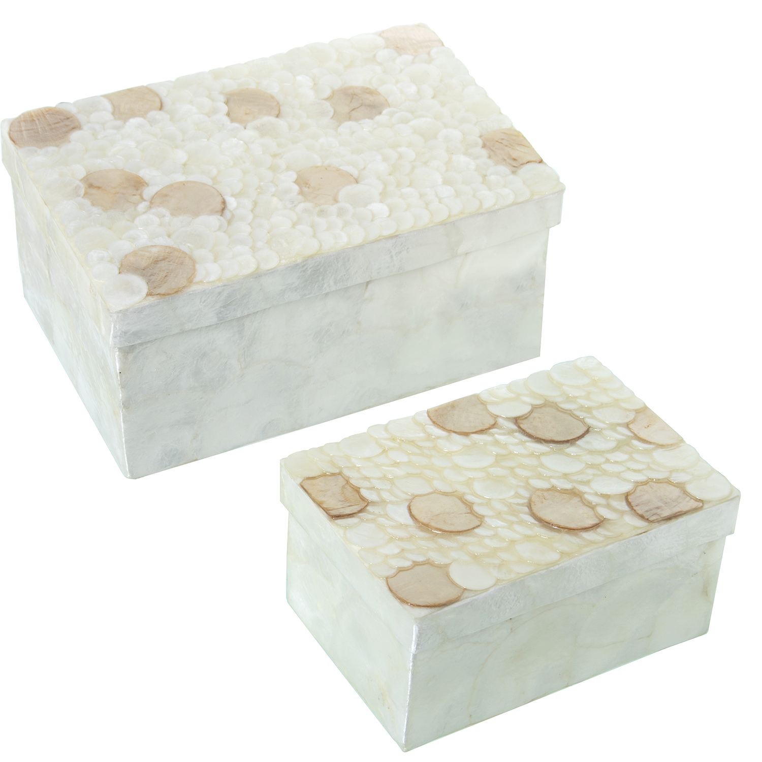 SET 2 CAJAS NÁCAR RECTANGULARCRJADO